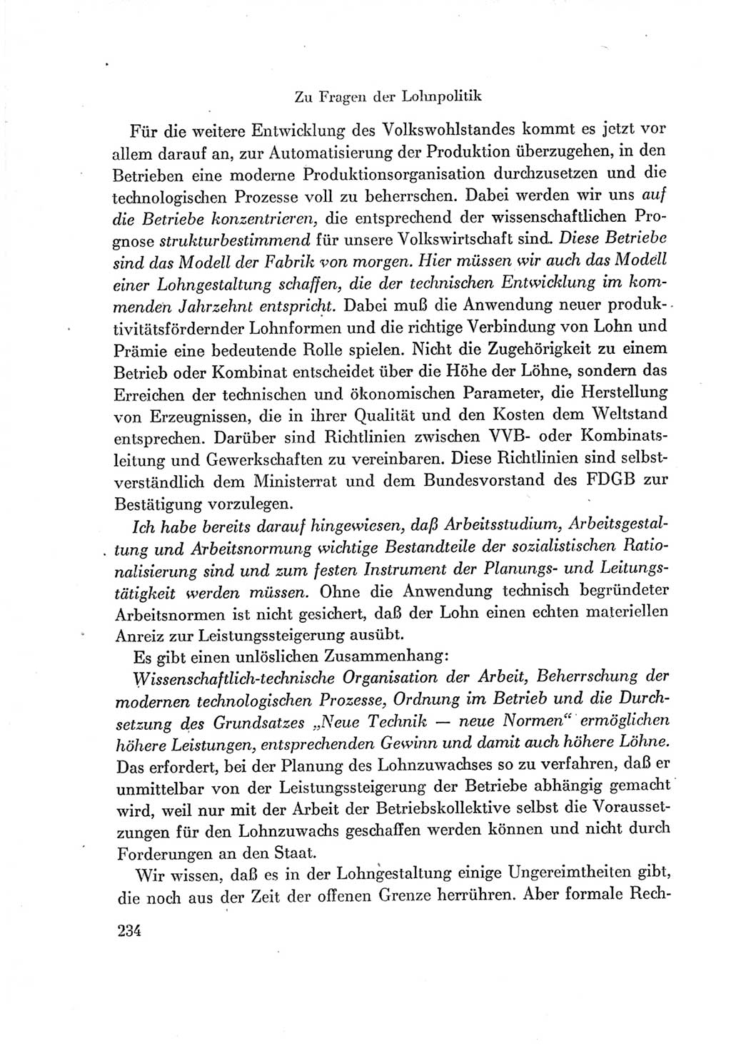 Protokoll der Verhandlungen des Ⅶ. Parteitages der Sozialistischen Einheitspartei Deutschlands (SED) [Deutsche Demokratische Republik (DDR)] 1967, Band Ⅰ, Seite 234 (Prot. Verh. Ⅶ. PT SED DDR 1967, Bd. Ⅰ, S. 234)