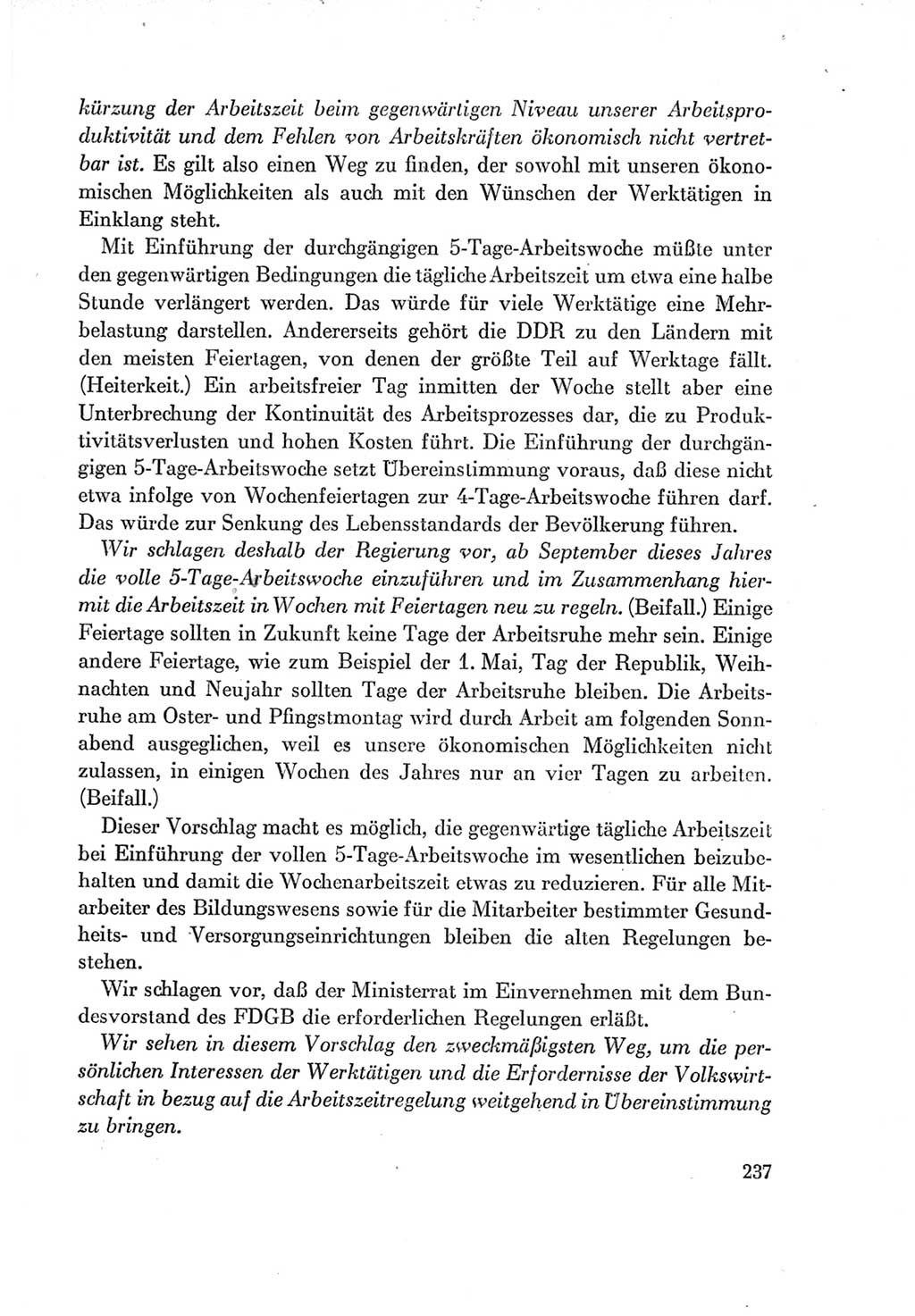Protokoll der Verhandlungen des Ⅶ. Parteitages der Sozialistischen Einheitspartei Deutschlands (SED) [Deutsche Demokratische Republik (DDR)] 1967, Band Ⅰ, Seite 237 (Prot. Verh. Ⅶ. PT SED DDR 1967, Bd. Ⅰ, S. 237)
