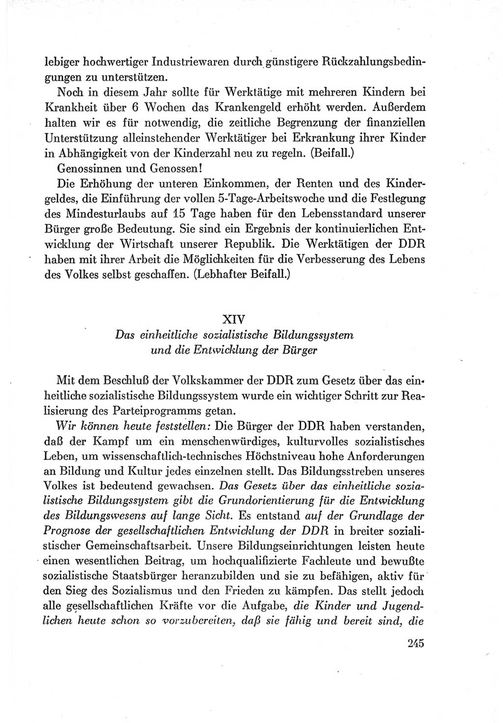 Protokoll der Verhandlungen des Ⅶ. Parteitages der Sozialistischen Einheitspartei Deutschlands (SED) [Deutsche Demokratische Republik (DDR)] 1967, Band Ⅰ, Seite 245 (Prot. Verh. Ⅶ. PT SED DDR 1967, Bd. Ⅰ, S. 245)