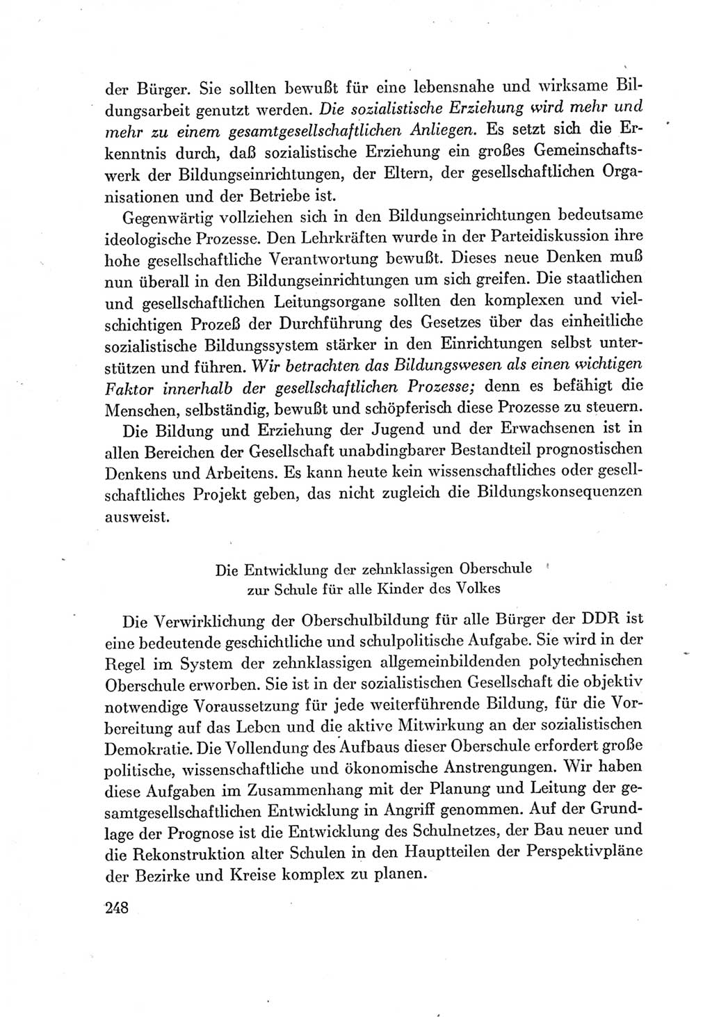 Protokoll der Verhandlungen des Ⅶ. Parteitages der Sozialistischen Einheitspartei Deutschlands (SED) [Deutsche Demokratische Republik (DDR)] 1967, Band Ⅰ, Seite 248 (Prot. Verh. Ⅶ. PT SED DDR 1967, Bd. Ⅰ, S. 248)