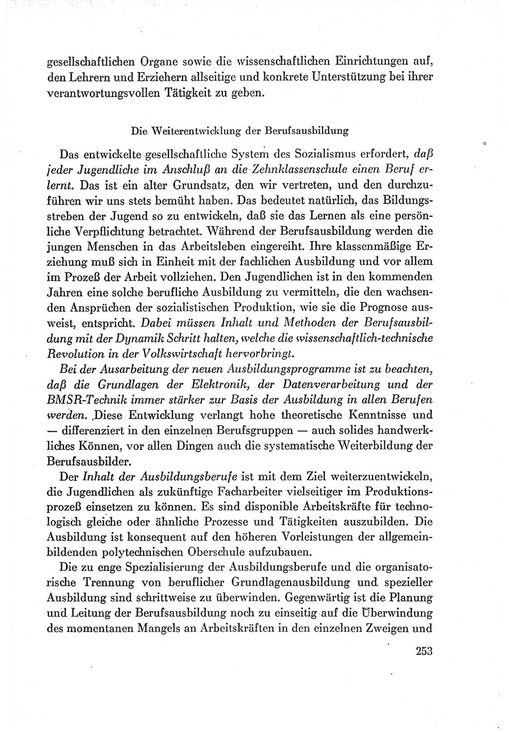 Protokoll der Verhandlungen des Ⅶ. Parteitages der Sozialistischen Einheitspartei Deutschlands (SED) [Deutsche Demokratische Republik (DDR)] 1967, Band Ⅰ, Seite 253 (Prot. Verh. Ⅶ. PT SED DDR 1967, Bd. Ⅰ, S. 253)