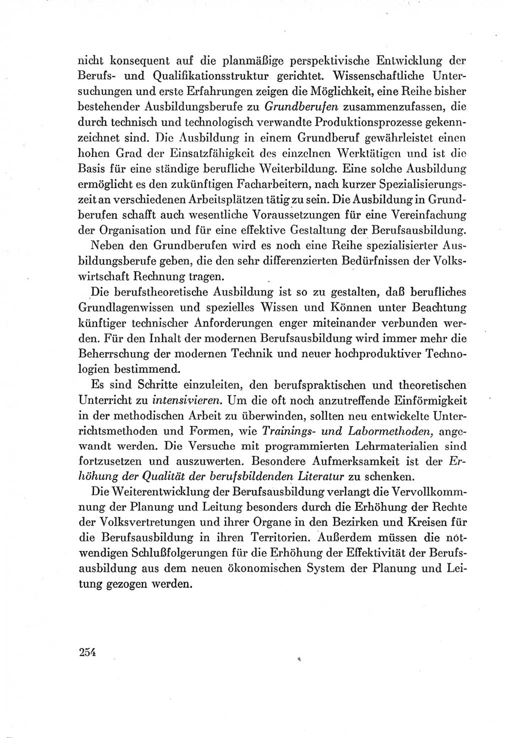 Protokoll der Verhandlungen des Ⅶ. Parteitages der Sozialistischen Einheitspartei Deutschlands (SED) [Deutsche Demokratische Republik (DDR)] 1967, Band Ⅰ, Seite 254 (Prot. Verh. Ⅶ. PT SED DDR 1967, Bd. Ⅰ, S. 254)