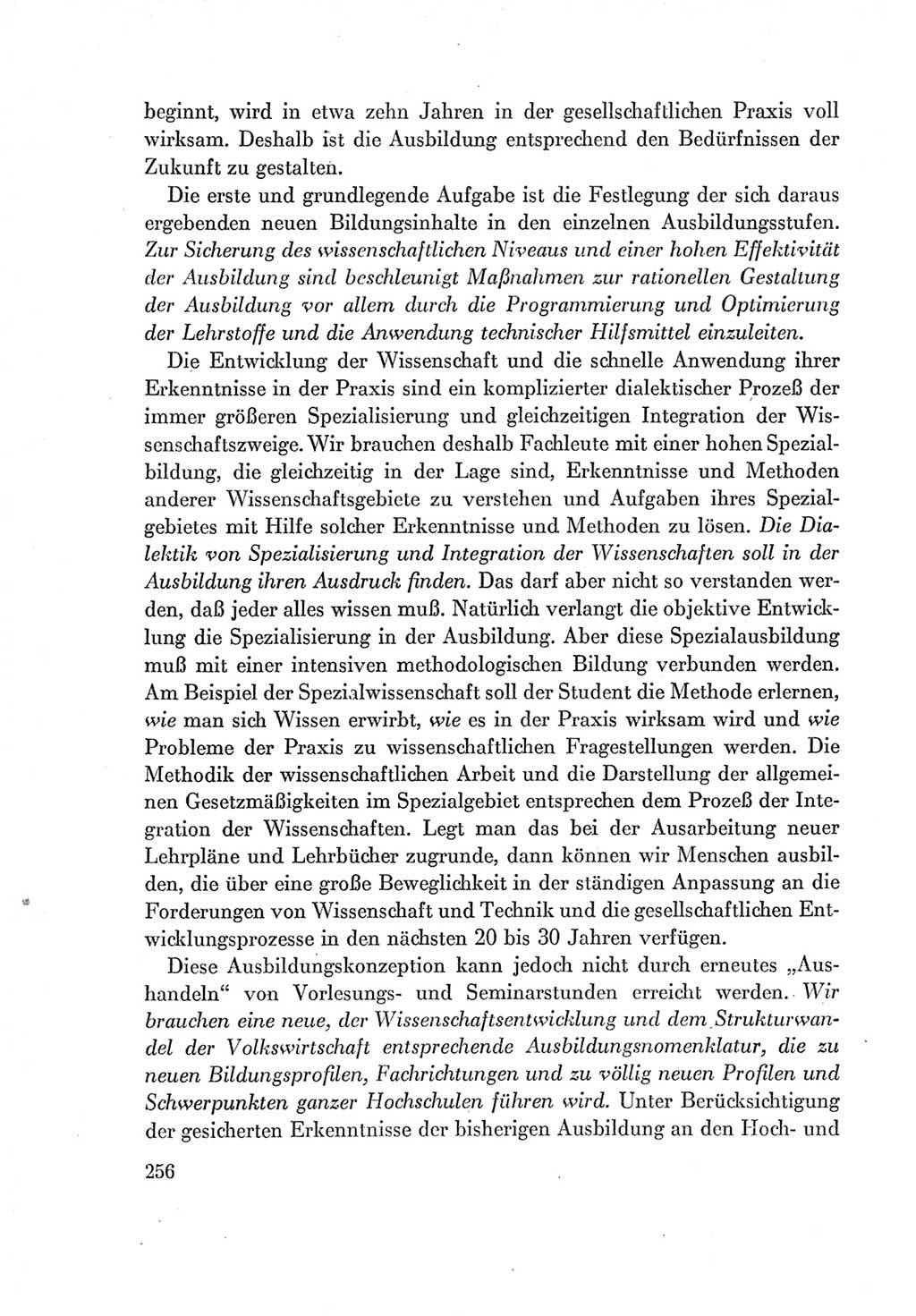 Protokoll der Verhandlungen des Ⅶ. Parteitages der Sozialistischen Einheitspartei Deutschlands (SED) [Deutsche Demokratische Republik (DDR)] 1967, Band Ⅰ, Seite 256 (Prot. Verh. Ⅶ. PT SED DDR 1967, Bd. Ⅰ, S. 256)