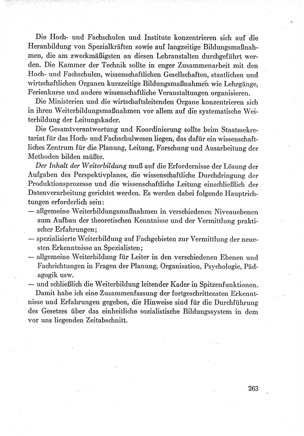 Protokoll der Verhandlungen des Ⅶ. Parteitages der Sozialistischen Einheitspartei Deutschlands (SED) [Deutsche Demokratische Republik (DDR)] 1967, Band Ⅰ, Seite 263 (Prot. Verh. Ⅶ. PT SED DDR 1967, Bd. Ⅰ, S. 263)