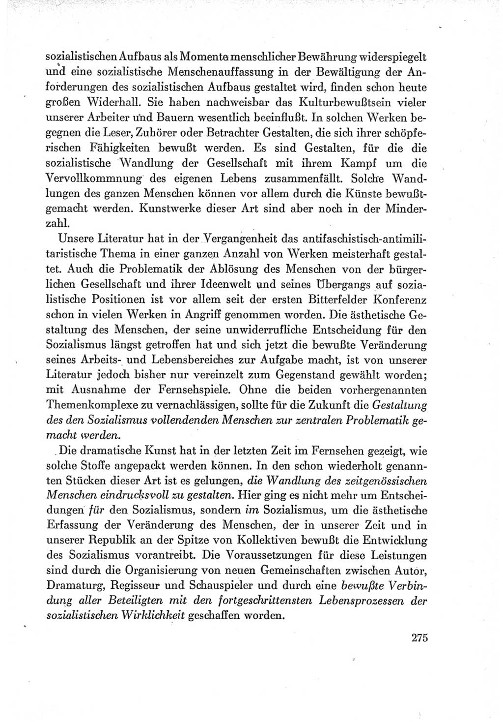 Protokoll der Verhandlungen des Ⅶ. Parteitages der Sozialistischen Einheitspartei Deutschlands (SED) [Deutsche Demokratische Republik (DDR)] 1967, Band Ⅰ, Seite 275 (Prot. Verh. Ⅶ. PT SED DDR 1967, Bd. Ⅰ, S. 275)