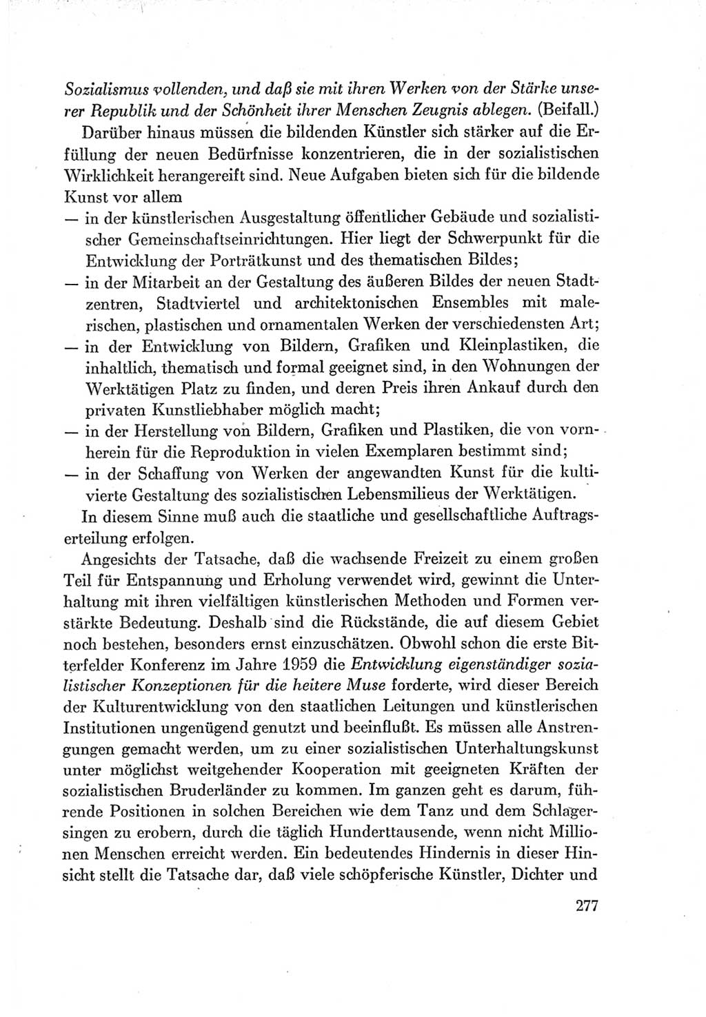 Protokoll der Verhandlungen des Ⅶ. Parteitages der Sozialistischen Einheitspartei Deutschlands (SED) [Deutsche Demokratische Republik (DDR)] 1967, Band Ⅰ, Seite 277 (Prot. Verh. Ⅶ. PT SED DDR 1967, Bd. Ⅰ, S. 277)