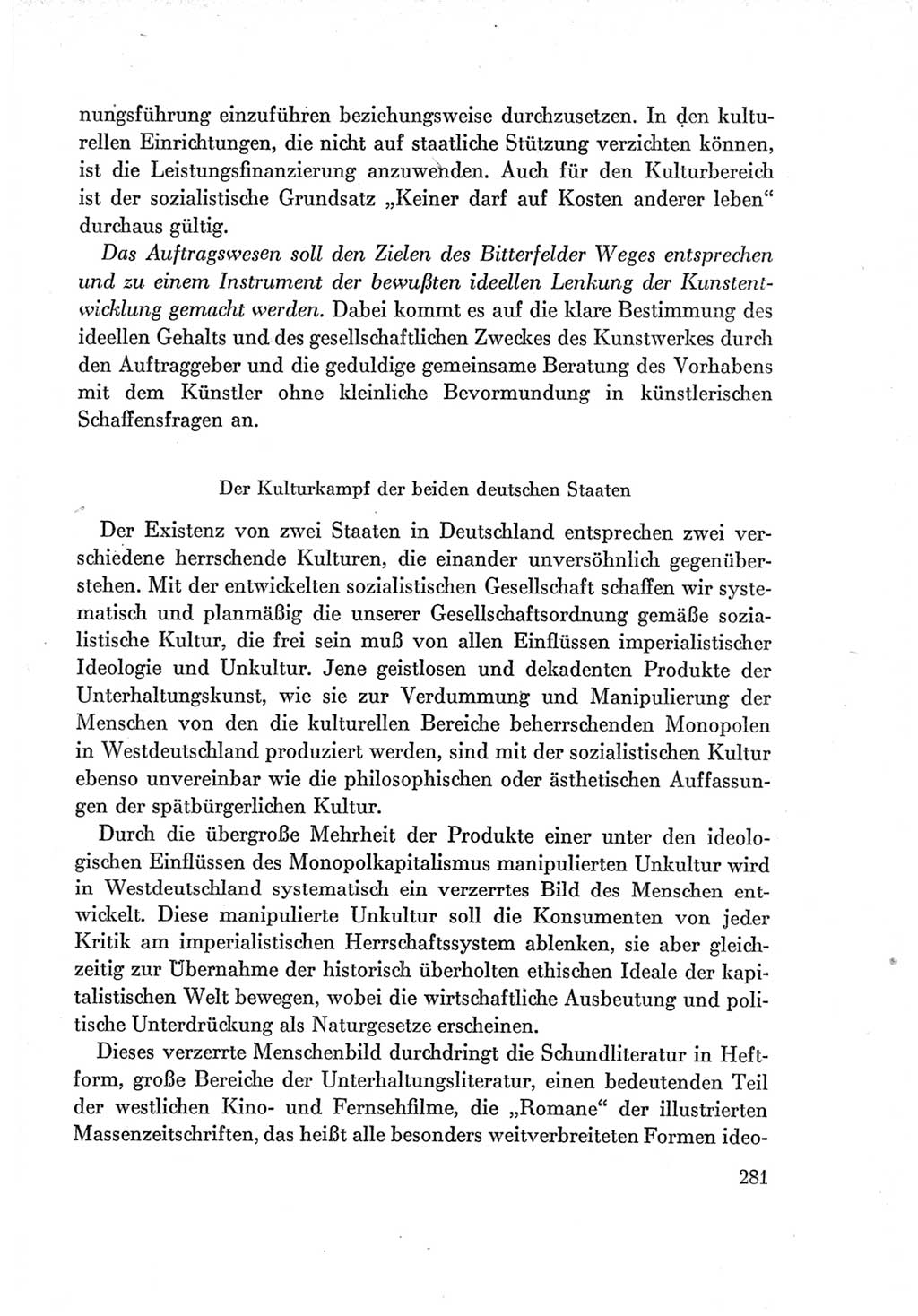 Protokoll der Verhandlungen des Ⅶ. Parteitages der Sozialistischen Einheitspartei Deutschlands (SED) [Deutsche Demokratische Republik (DDR)] 1967, Band Ⅰ, Seite 281 (Prot. Verh. Ⅶ. PT SED DDR 1967, Bd. Ⅰ, S. 281)