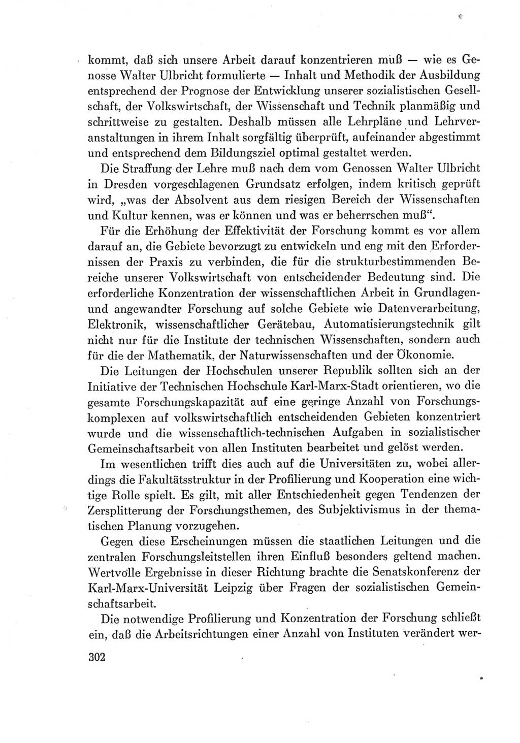 Protokoll der Verhandlungen des Ⅶ. Parteitages der Sozialistischen Einheitspartei Deutschlands (SED) [Deutsche Demokratische Republik (DDR)] 1967, Band Ⅰ, Seite 302 (Prot. Verh. Ⅶ. PT SED DDR 1967, Bd. Ⅰ, S. 302)