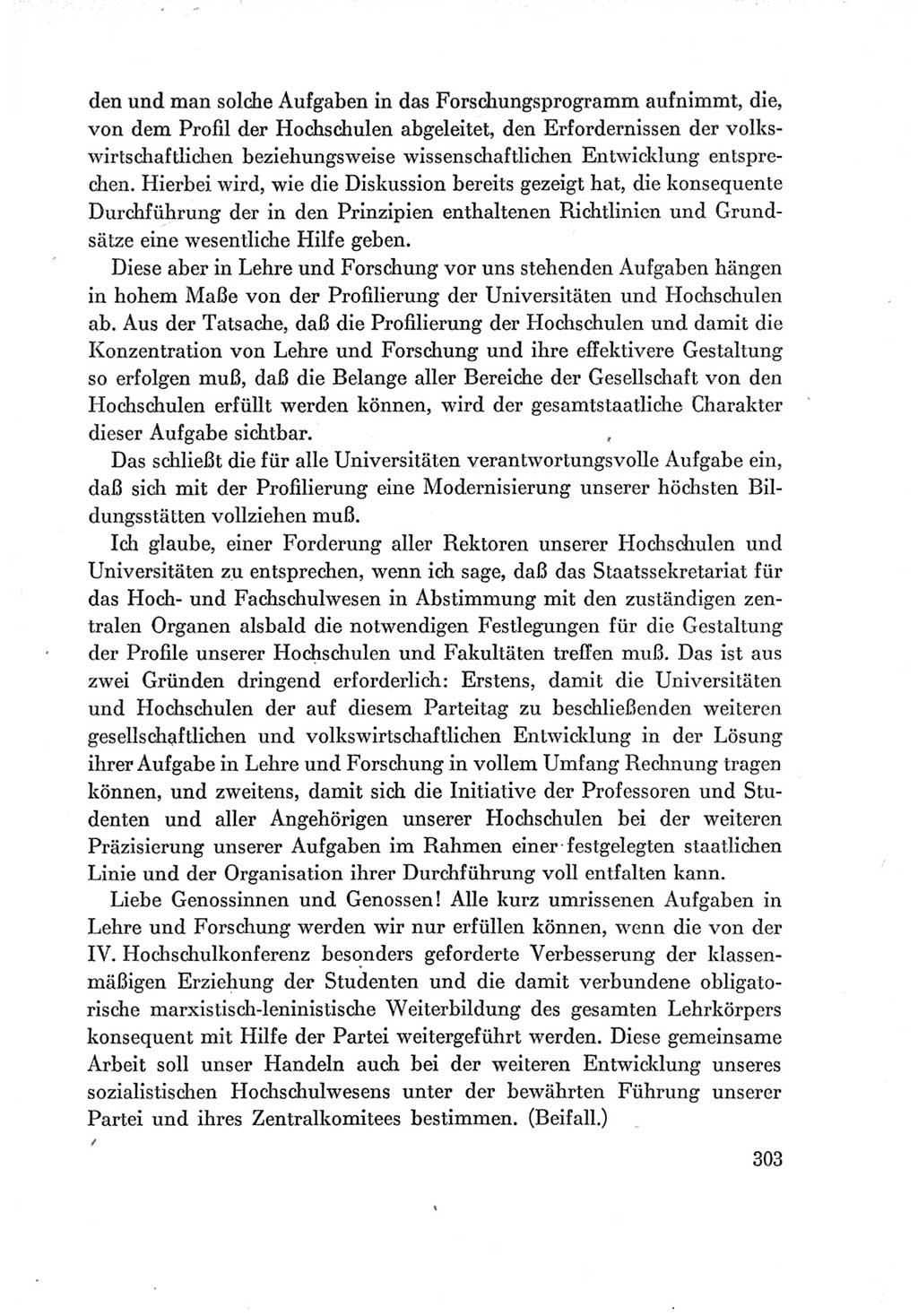 Protokoll der Verhandlungen des Ⅶ. Parteitages der Sozialistischen Einheitspartei Deutschlands (SED) [Deutsche Demokratische Republik (DDR)] 1967, Band Ⅰ, Seite 303 (Prot. Verh. Ⅶ. PT SED DDR 1967, Bd. Ⅰ, S. 303)