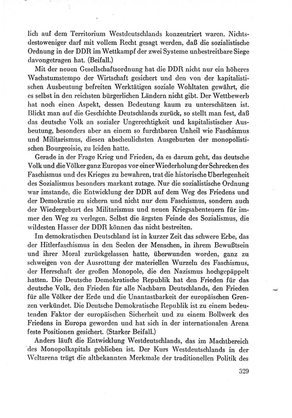 Protokoll der Verhandlungen des Ⅶ. Parteitages der Sozialistischen Einheitspartei Deutschlands (SED) [Deutsche Demokratische Republik (DDR)] 1967, Band Ⅰ, Seite 329 (Prot. Verh. Ⅶ. PT SED DDR 1967, Bd. Ⅰ, S. 329)