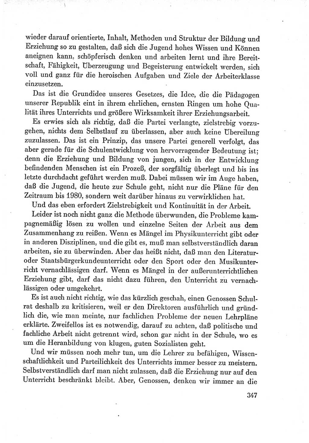 Protokoll der Verhandlungen des Ⅶ. Parteitages der Sozialistischen Einheitspartei Deutschlands (SED) [Deutsche Demokratische Republik (DDR)] 1967, Band Ⅰ, Seite 347 (Prot. Verh. Ⅶ. PT SED DDR 1967, Bd. Ⅰ, S. 347)