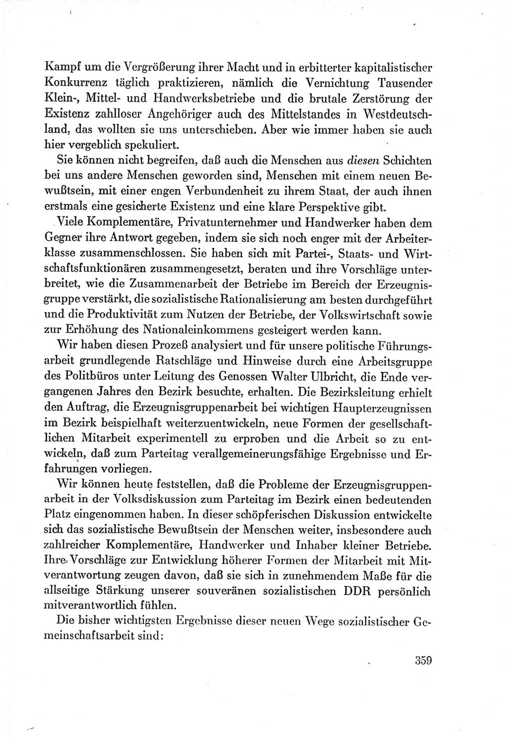 Protokoll der Verhandlungen des Ⅶ. Parteitages der Sozialistischen Einheitspartei Deutschlands (SED) [Deutsche Demokratische Republik (DDR)] 1967, Band Ⅰ, Seite 359 (Prot. Verh. Ⅶ. PT SED DDR 1967, Bd. Ⅰ, S. 359)