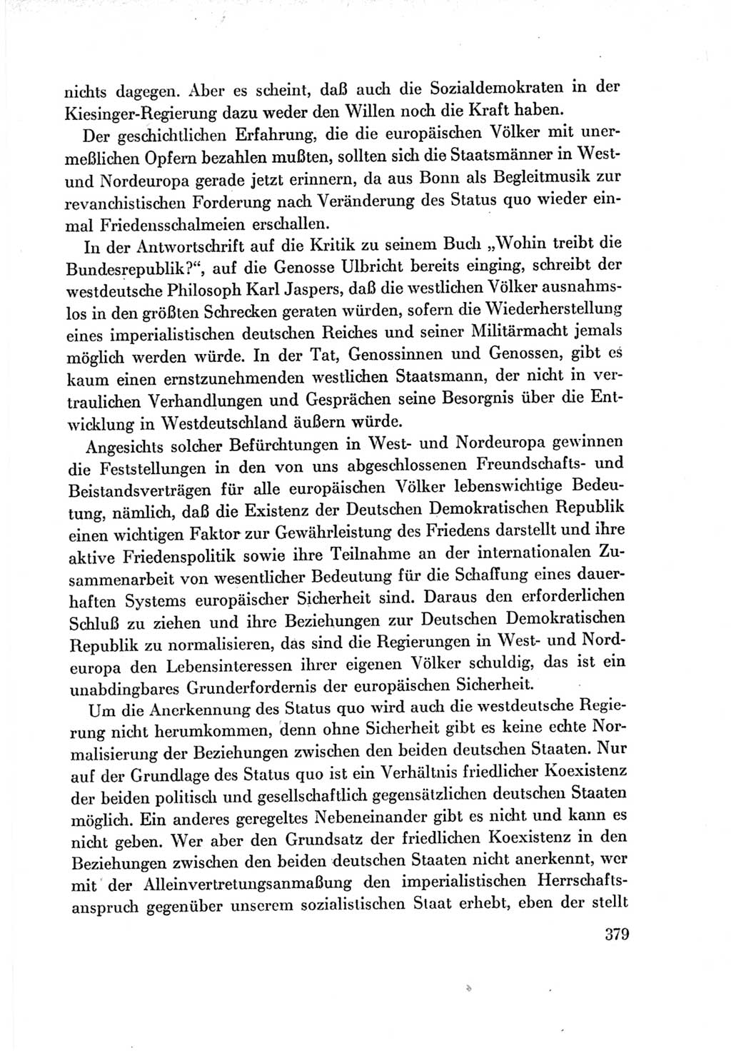 Protokoll der Verhandlungen des Ⅶ. Parteitages der Sozialistischen Einheitspartei Deutschlands (SED) [Deutsche Demokratische Republik (DDR)] 1967, Band Ⅰ, Seite 379 (Prot. Verh. Ⅶ. PT SED DDR 1967, Bd. Ⅰ, S. 379)