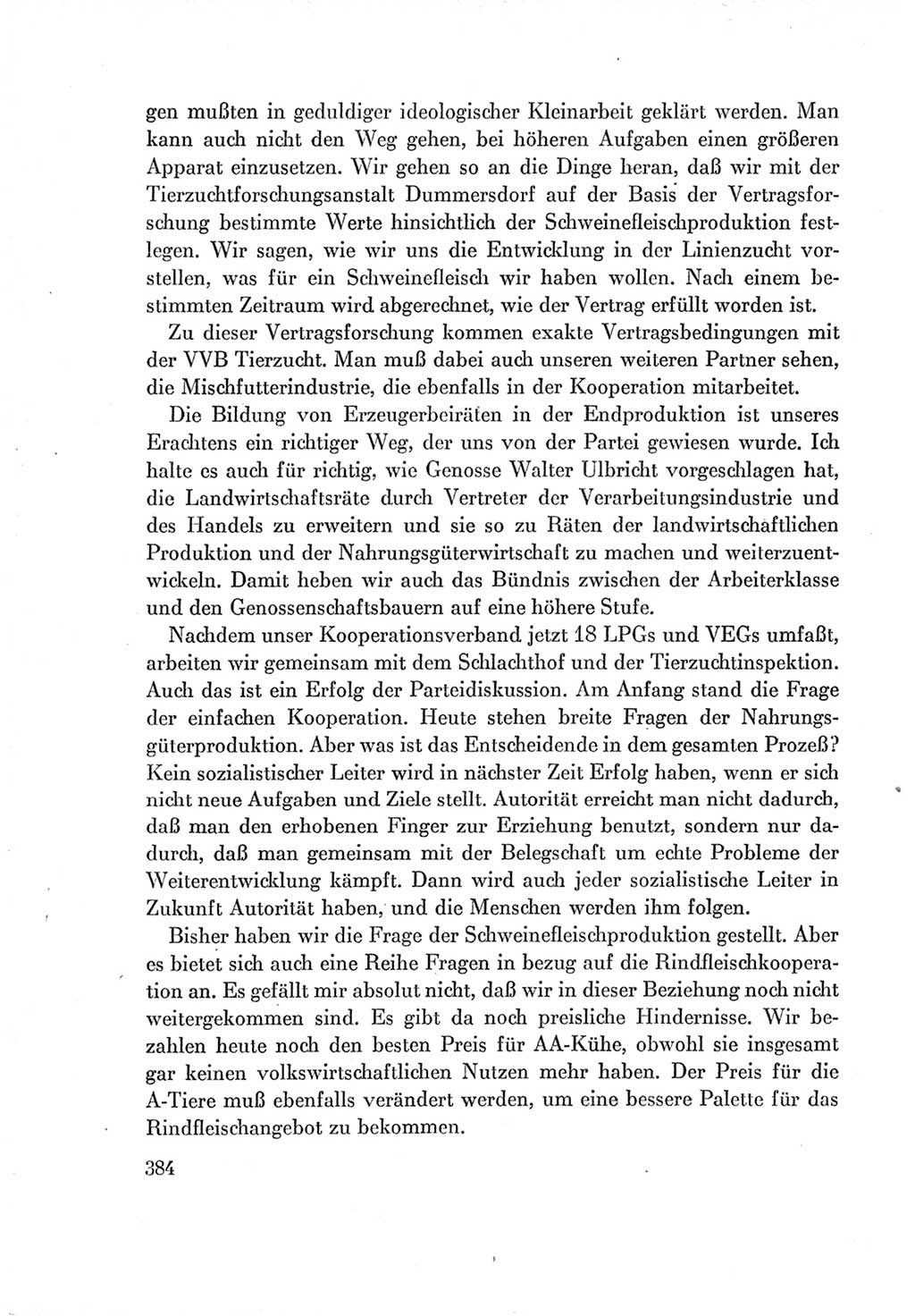 Protokoll der Verhandlungen des Ⅶ. Parteitages der Sozialistischen Einheitspartei Deutschlands (SED) [Deutsche Demokratische Republik (DDR)] 1967, Band Ⅰ, Seite 384 (Prot. Verh. Ⅶ. PT SED DDR 1967, Bd. Ⅰ, S. 384)