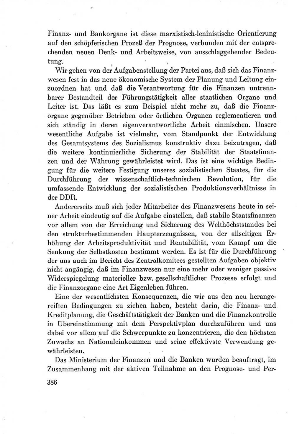 Protokoll der Verhandlungen des Ⅶ. Parteitages der Sozialistischen Einheitspartei Deutschlands (SED) [Deutsche Demokratische Republik (DDR)] 1967, Band Ⅰ, Seite 386 (Prot. Verh. Ⅶ. PT SED DDR 1967, Bd. Ⅰ, S. 386)