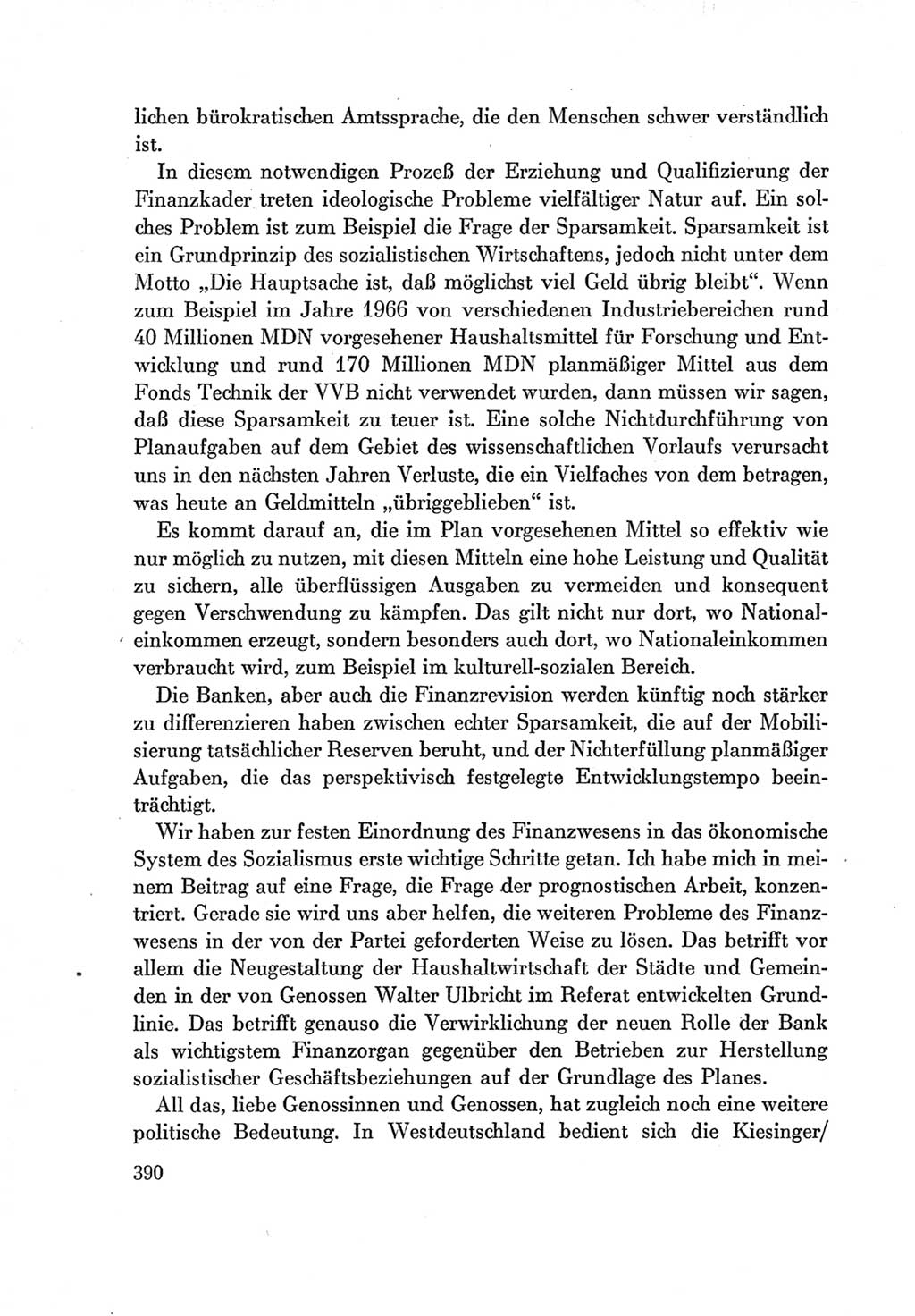 Protokoll der Verhandlungen des Ⅶ. Parteitages der Sozialistischen Einheitspartei Deutschlands (SED) [Deutsche Demokratische Republik (DDR)] 1967, Band Ⅰ, Seite 390 (Prot. Verh. Ⅶ. PT SED DDR 1967, Bd. Ⅰ, S. 390)