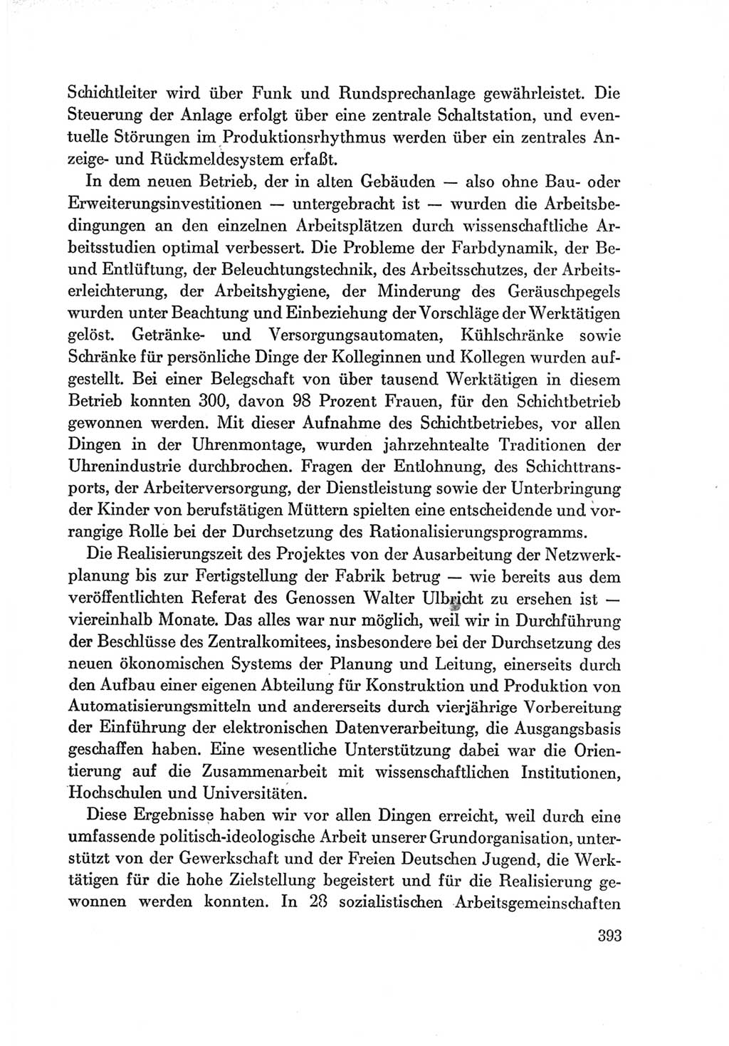 Protokoll der Verhandlungen des Ⅶ. Parteitages der Sozialistischen Einheitspartei Deutschlands (SED) [Deutsche Demokratische Republik (DDR)] 1967, Band Ⅰ, Seite 393 (Prot. Verh. Ⅶ. PT SED DDR 1967, Bd. Ⅰ, S. 393)