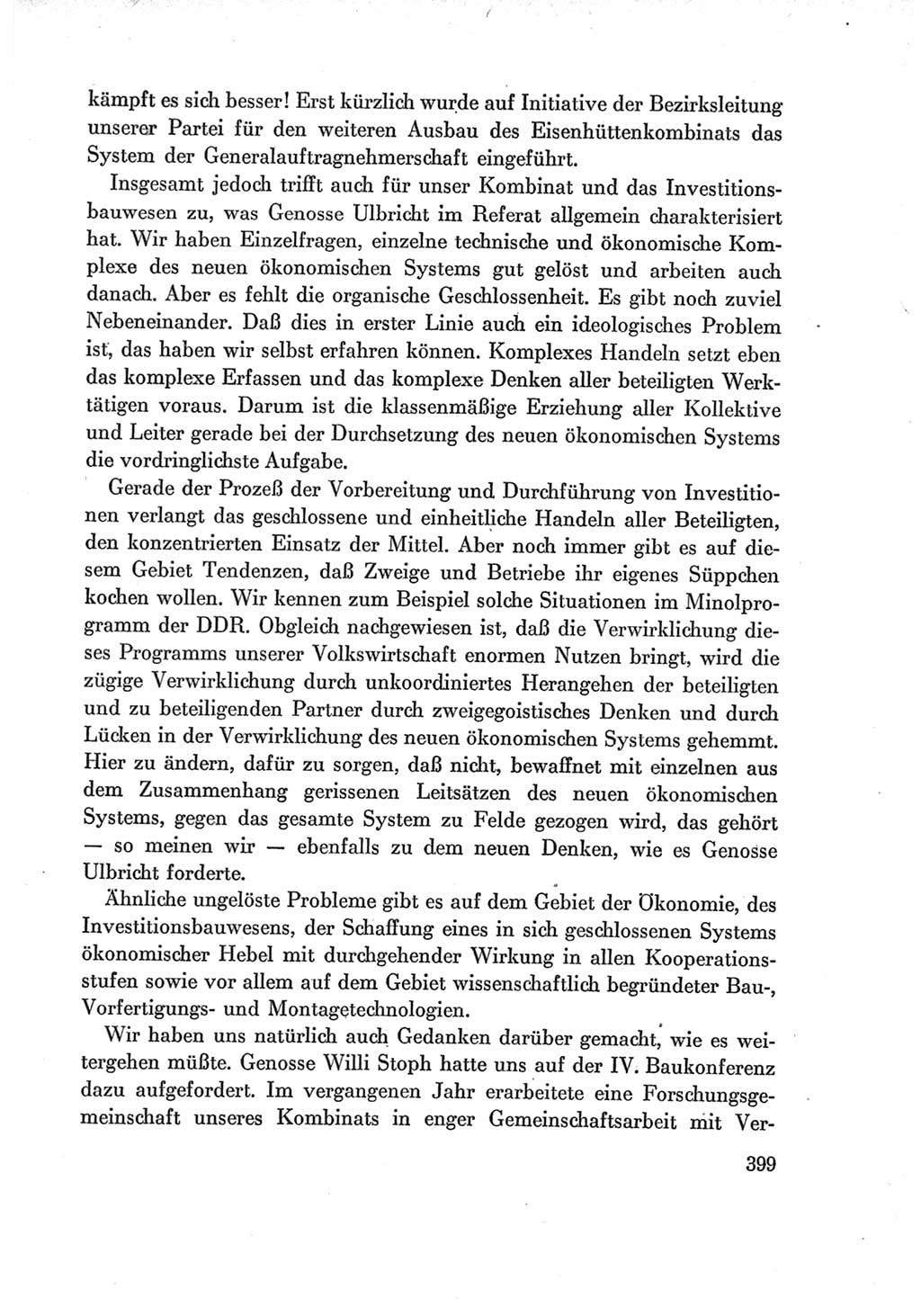Protokoll der Verhandlungen des Ⅶ. Parteitages der Sozialistischen Einheitspartei Deutschlands (SED) [Deutsche Demokratische Republik (DDR)] 1967, Band Ⅰ, Seite 399 (Prot. Verh. Ⅶ. PT SED DDR 1967, Bd. Ⅰ, S. 399)