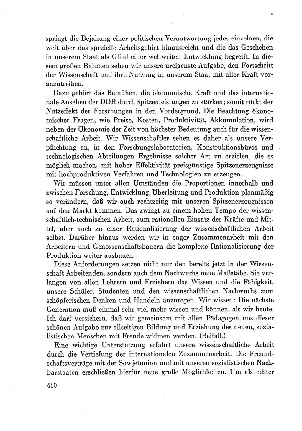 Protokoll der Verhandlungen des Ⅶ. Parteitages der Sozialistischen Einheitspartei Deutschlands (SED) [Deutsche Demokratische Republik (DDR)] 1967, Band Ⅰ, Seite 410 (Prot. Verh. Ⅶ. PT SED DDR 1967, Bd. Ⅰ, S. 410)