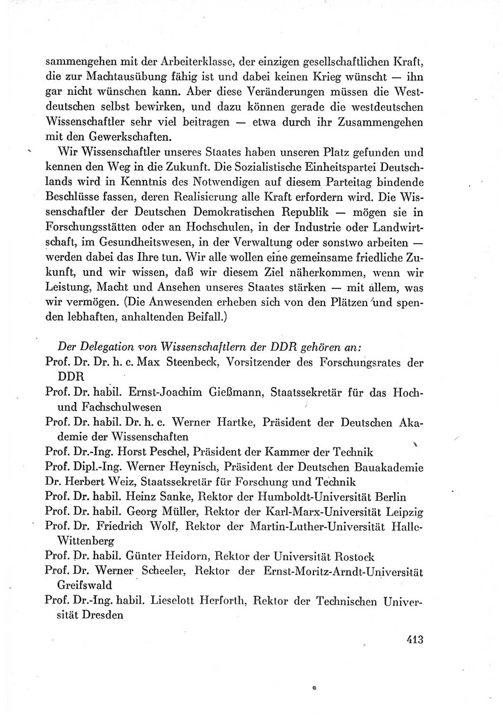 Protokoll der Verhandlungen des Ⅶ. Parteitages der Sozialistischen Einheitspartei Deutschlands (SED) [Deutsche Demokratische Republik (DDR)] 1967, Band Ⅰ, Seite 413 (Prot. Verh. Ⅶ. PT SED DDR 1967, Bd. Ⅰ, S. 413)
