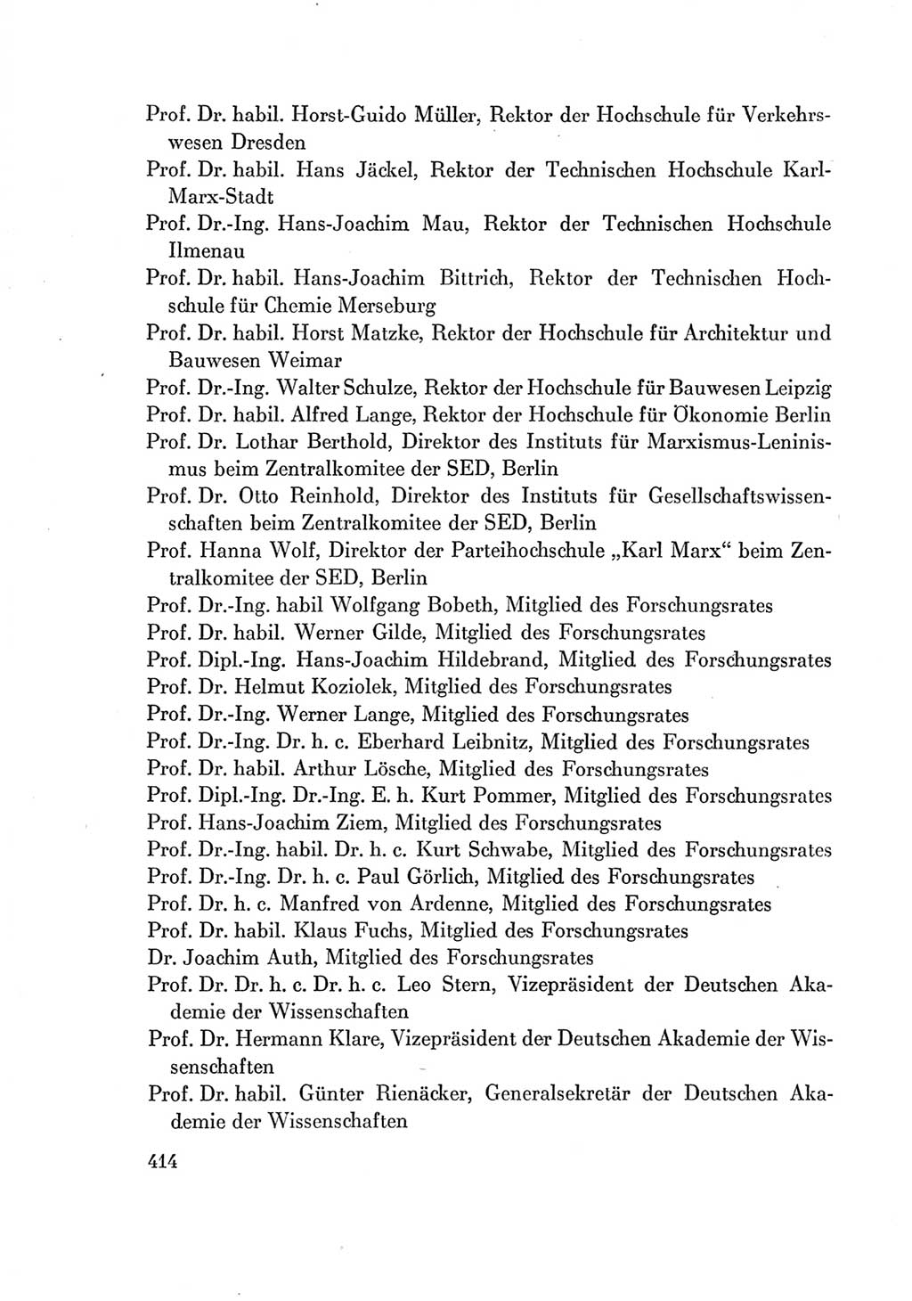Protokoll der Verhandlungen des Ⅶ. Parteitages der Sozialistischen Einheitspartei Deutschlands (SED) [Deutsche Demokratische Republik (DDR)] 1967, Band Ⅰ, Seite 414 (Prot. Verh. Ⅶ. PT SED DDR 1967, Bd. Ⅰ, S. 414)