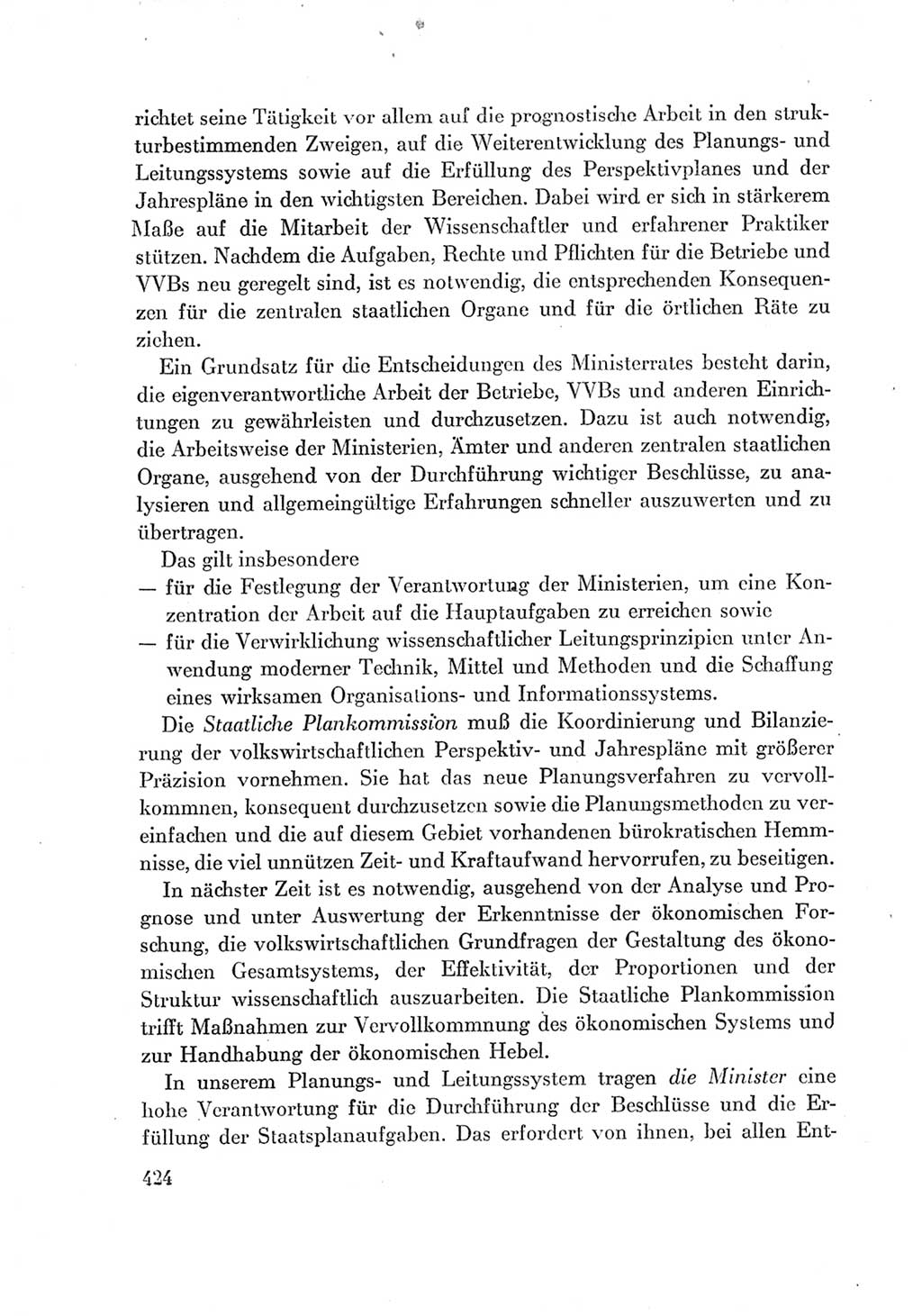 Protokoll der Verhandlungen des Ⅶ. Parteitages der Sozialistischen Einheitspartei Deutschlands (SED) [Deutsche Demokratische Republik (DDR)] 1967, Band Ⅰ, Seite 424 (Prot. Verh. Ⅶ. PT SED DDR 1967, Bd. Ⅰ, S. 424)