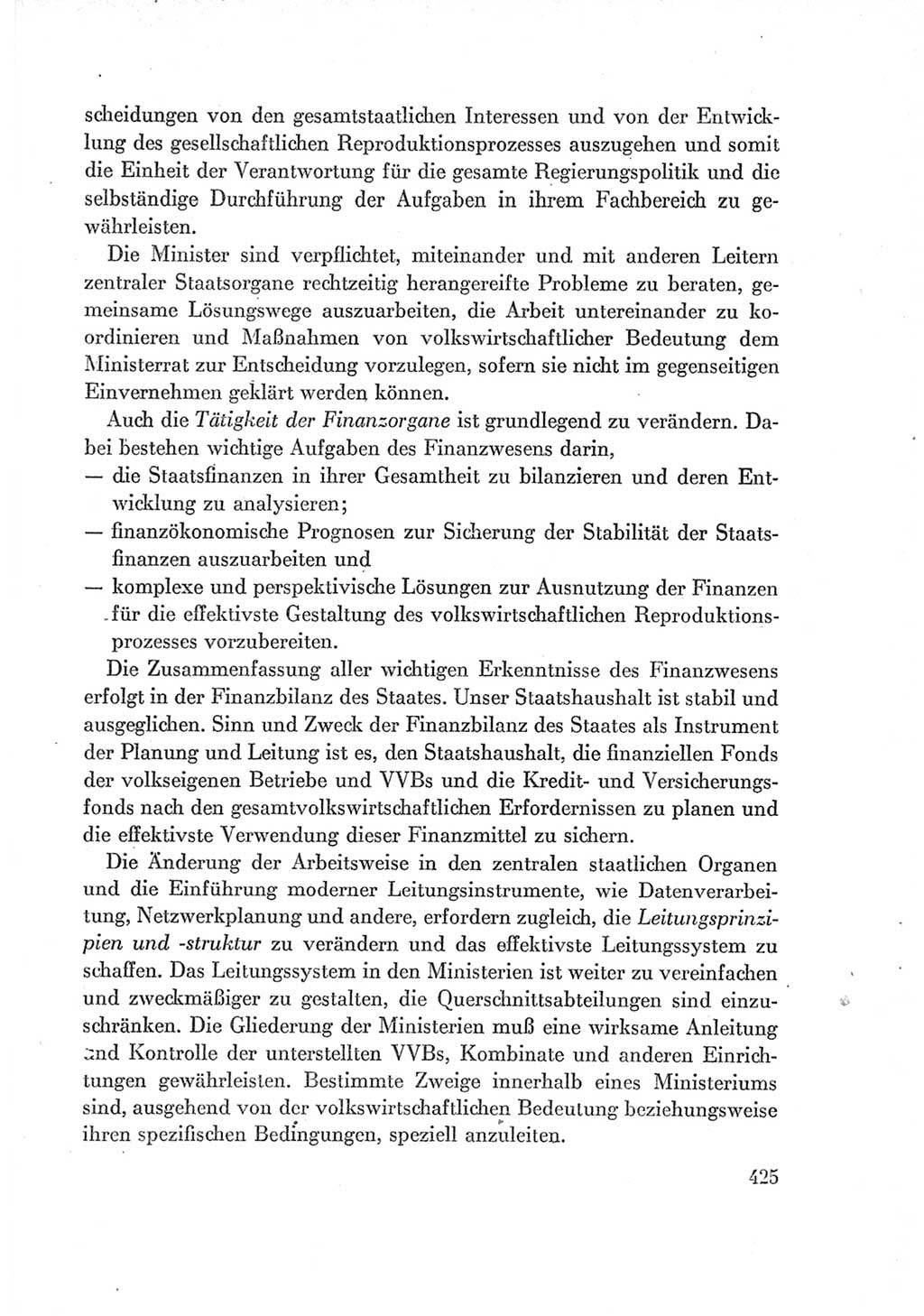 Protokoll der Verhandlungen des Ⅶ. Parteitages der Sozialistischen Einheitspartei Deutschlands (SED) [Deutsche Demokratische Republik (DDR)] 1967, Band Ⅰ, Seite 425 (Prot. Verh. Ⅶ. PT SED DDR 1967, Bd. Ⅰ, S. 425)