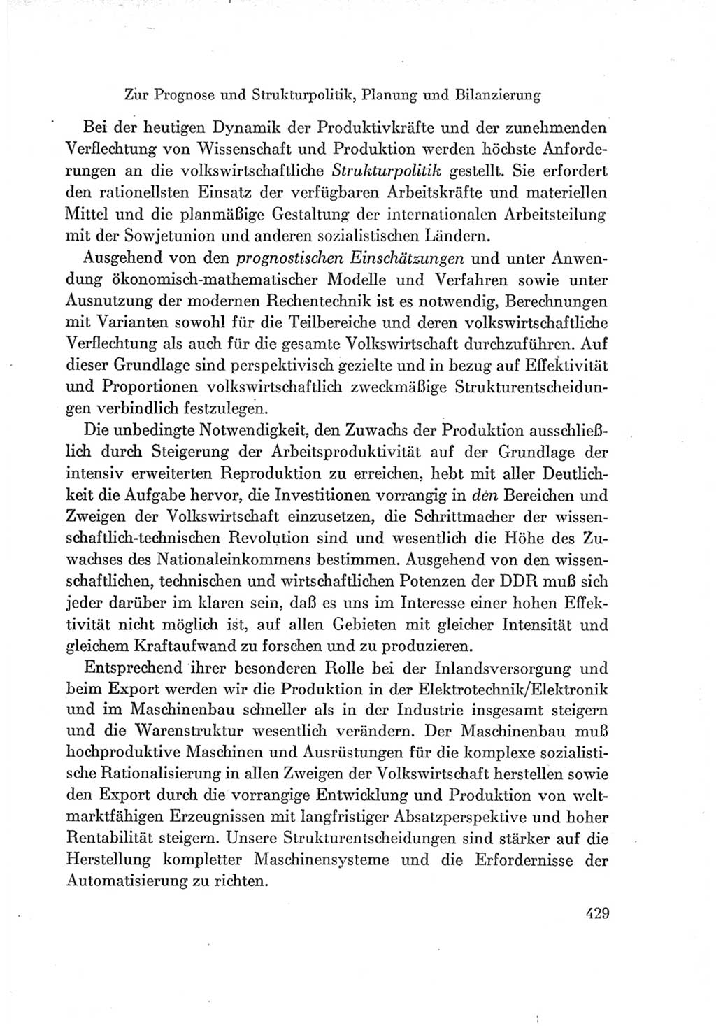 Protokoll der Verhandlungen des Ⅶ. Parteitages der Sozialistischen Einheitspartei Deutschlands (SED) [Deutsche Demokratische Republik (DDR)] 1967, Band Ⅰ, Seite 429 (Prot. Verh. Ⅶ. PT SED DDR 1967, Bd. Ⅰ, S. 429)