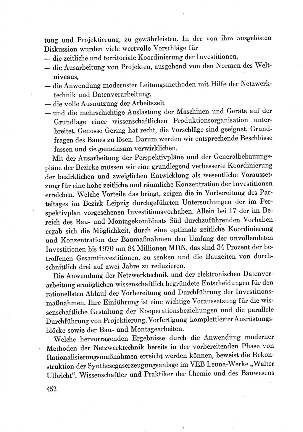 Protokoll der Verhandlungen des Ⅶ. Parteitages der Sozialistischen Einheitspartei Deutschlands (SED) [Deutsche Demokratische Republik (DDR)] 1967, Band Ⅰ, Seite 452 (Prot. Verh. Ⅶ. PT SED DDR 1967, Bd. Ⅰ, S. 452)