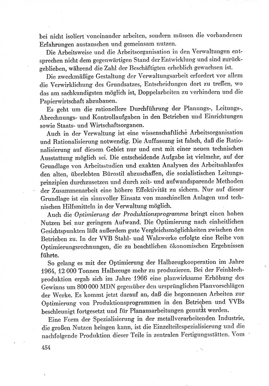 Protokoll der Verhandlungen des Ⅶ. Parteitages der Sozialistischen Einheitspartei Deutschlands (SED) [Deutsche Demokratische Republik (DDR)] 1967, Band Ⅰ, Seite 454 (Prot. Verh. Ⅶ. PT SED DDR 1967, Bd. Ⅰ, S. 454)