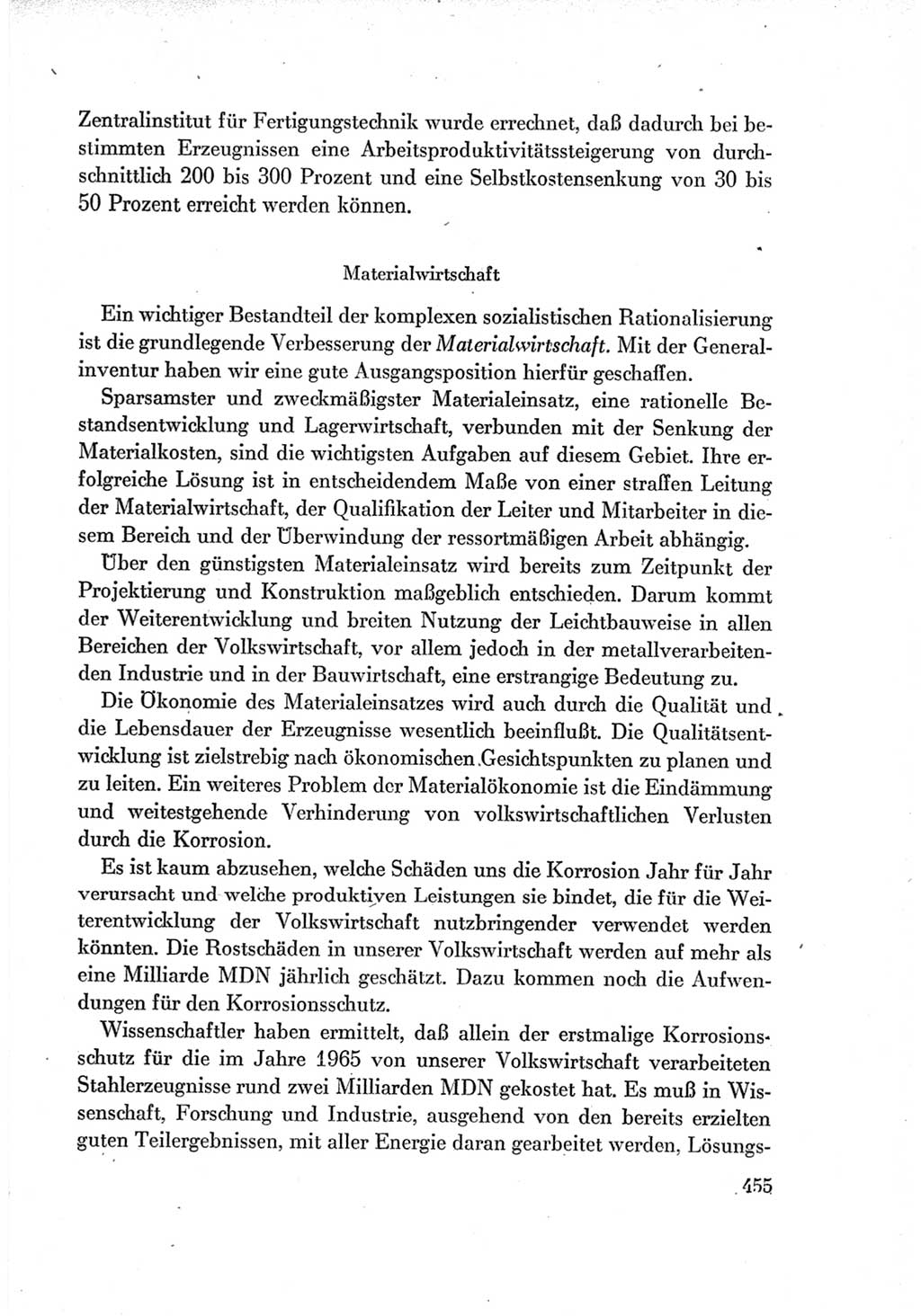 Protokoll der Verhandlungen des Ⅶ. Parteitages der Sozialistischen Einheitspartei Deutschlands (SED) [Deutsche Demokratische Republik (DDR)] 1967, Band Ⅰ, Seite 455 (Prot. Verh. Ⅶ. PT SED DDR 1967, Bd. Ⅰ, S. 455)