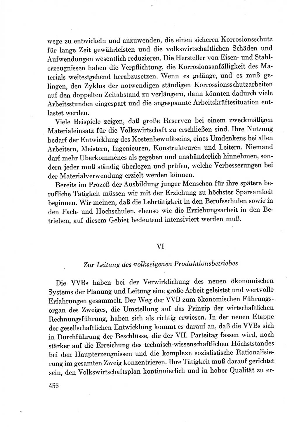 Protokoll der Verhandlungen des Ⅶ. Parteitages der Sozialistischen Einheitspartei Deutschlands (SED) [Deutsche Demokratische Republik (DDR)] 1967, Band Ⅰ, Seite 456 (Prot. Verh. Ⅶ. PT SED DDR 1967, Bd. Ⅰ, S. 456)