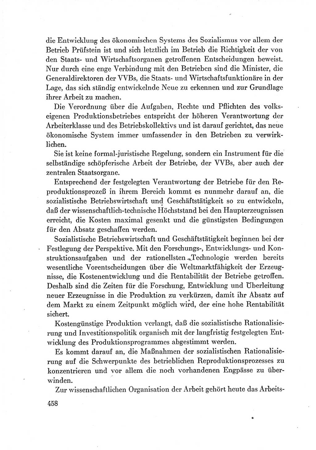 Protokoll der Verhandlungen des Ⅶ. Parteitages der Sozialistischen Einheitspartei Deutschlands (SED) [Deutsche Demokratische Republik (DDR)] 1967, Band Ⅰ, Seite 458 (Prot. Verh. Ⅶ. PT SED DDR 1967, Bd. Ⅰ, S. 458)