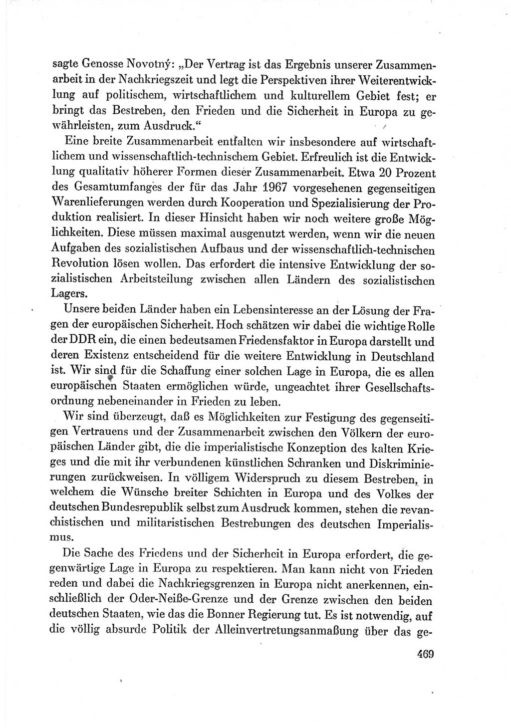 Protokoll der Verhandlungen des Ⅶ. Parteitages der Sozialistischen Einheitspartei Deutschlands (SED) [Deutsche Demokratische Republik (DDR)] 1967, Band Ⅰ, Seite 469 (Prot. Verh. Ⅶ. PT SED DDR 1967, Bd. Ⅰ, S. 469)