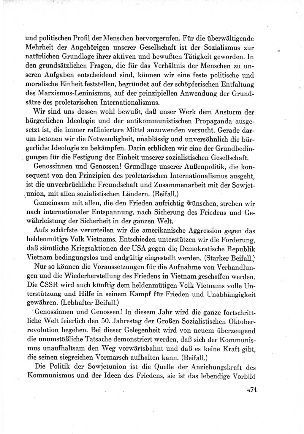 Protokoll der Verhandlungen des Ⅶ. Parteitages der Sozialistischen Einheitspartei Deutschlands (SED) [Deutsche Demokratische Republik (DDR)] 1967, Band Ⅰ, Seite 471 (Prot. Verh. Ⅶ. PT SED DDR 1967, Bd. Ⅰ, S. 471)