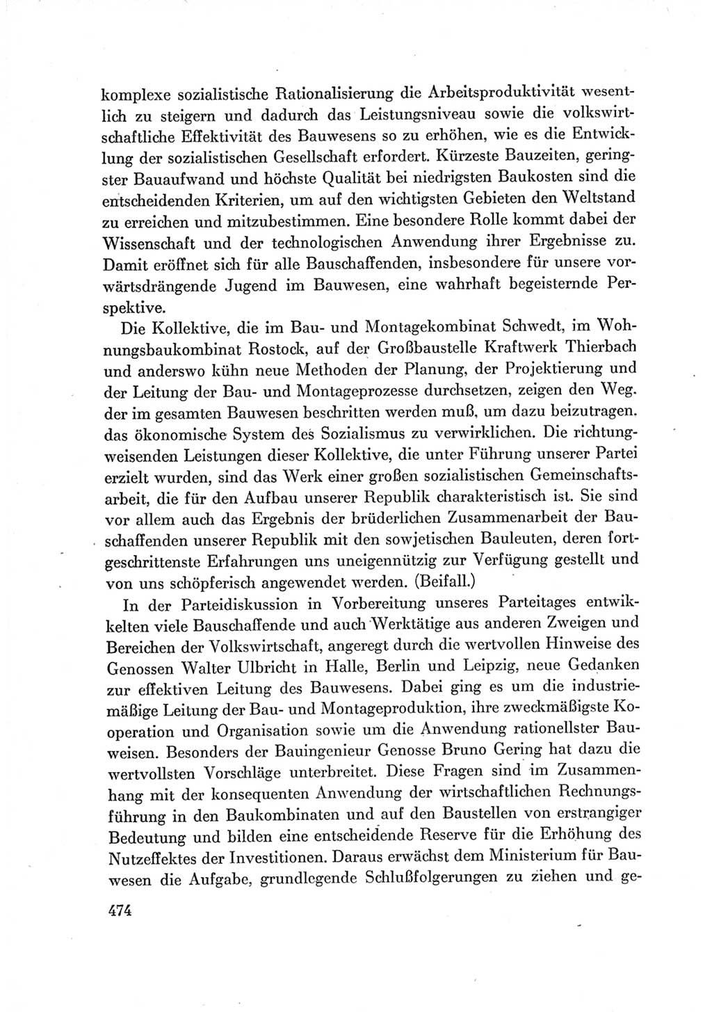 Protokoll der Verhandlungen des Ⅶ. Parteitages der Sozialistischen Einheitspartei Deutschlands (SED) [Deutsche Demokratische Republik (DDR)] 1967, Band Ⅰ, Seite 474 (Prot. Verh. Ⅶ. PT SED DDR 1967, Bd. Ⅰ, S. 474)