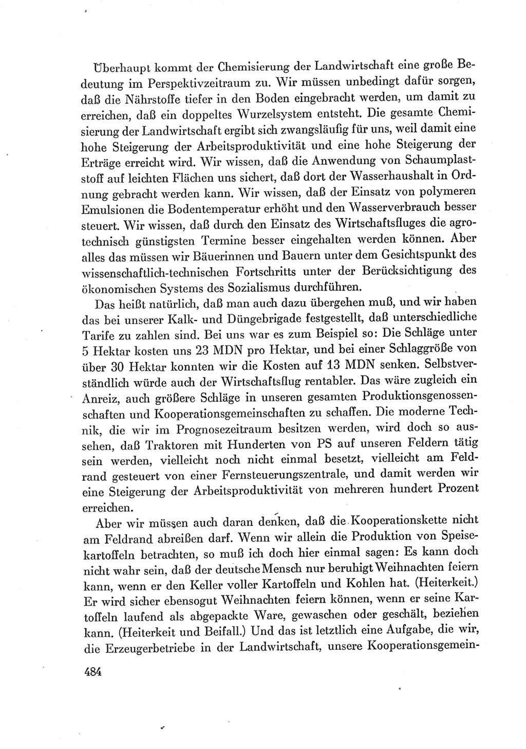 Protokoll der Verhandlungen des Ⅶ. Parteitages der Sozialistischen Einheitspartei Deutschlands (SED) [Deutsche Demokratische Republik (DDR)] 1967, Band Ⅰ, Seite 484 (Prot. Verh. Ⅶ. PT SED DDR 1967, Bd. Ⅰ, S. 484)