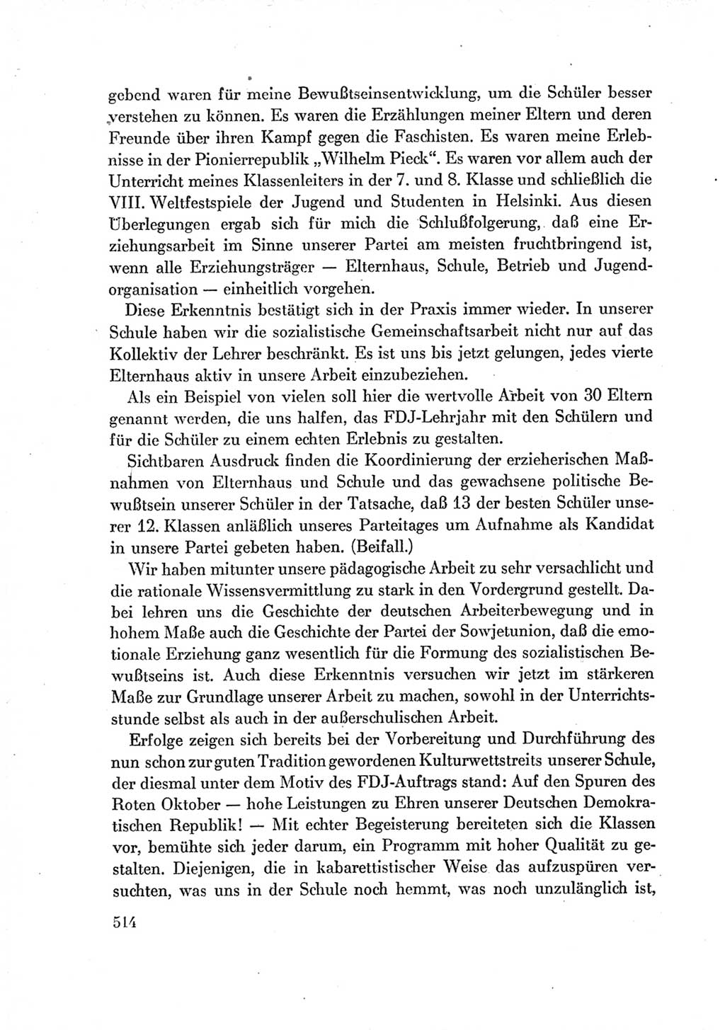Protokoll der Verhandlungen des Ⅶ. Parteitages der Sozialistischen Einheitspartei Deutschlands (SED) [Deutsche Demokratische Republik (DDR)] 1967, Band Ⅰ, Seite 514 (Prot. Verh. Ⅶ. PT SED DDR 1967, Bd. Ⅰ, S. 514)