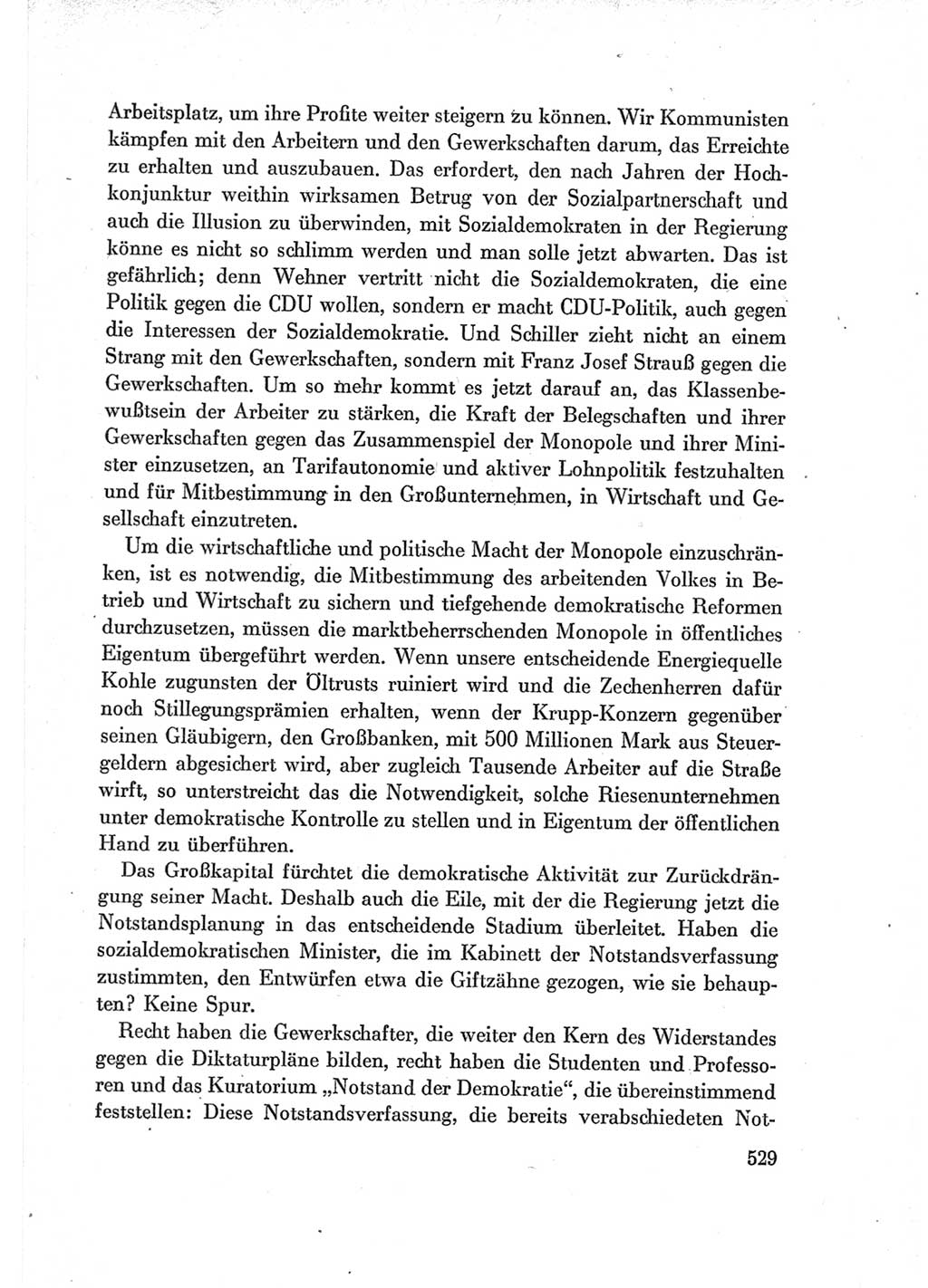 Protokoll der Verhandlungen des Ⅶ. Parteitages der Sozialistischen Einheitspartei Deutschlands (SED) [Deutsche Demokratische Republik (DDR)] 1967, Band Ⅰ, Seite 529 (Prot. Verh. Ⅶ. PT SED DDR 1967, Bd. Ⅰ, S. 529)