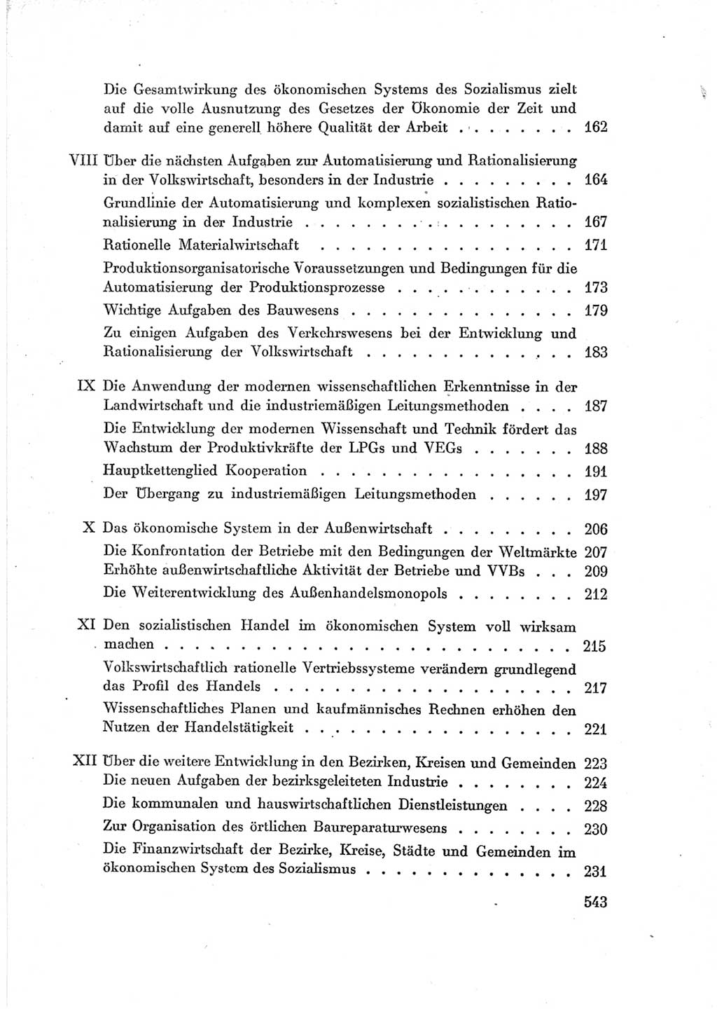 Protokoll der Verhandlungen des Ⅶ. Parteitages der Sozialistischen Einheitspartei Deutschlands (SED) [Deutsche Demokratische Republik (DDR)] 1967, Band Ⅰ, Seite 543 (Prot. Verh. Ⅶ. PT SED DDR 1967, Bd. Ⅰ, S. 543)