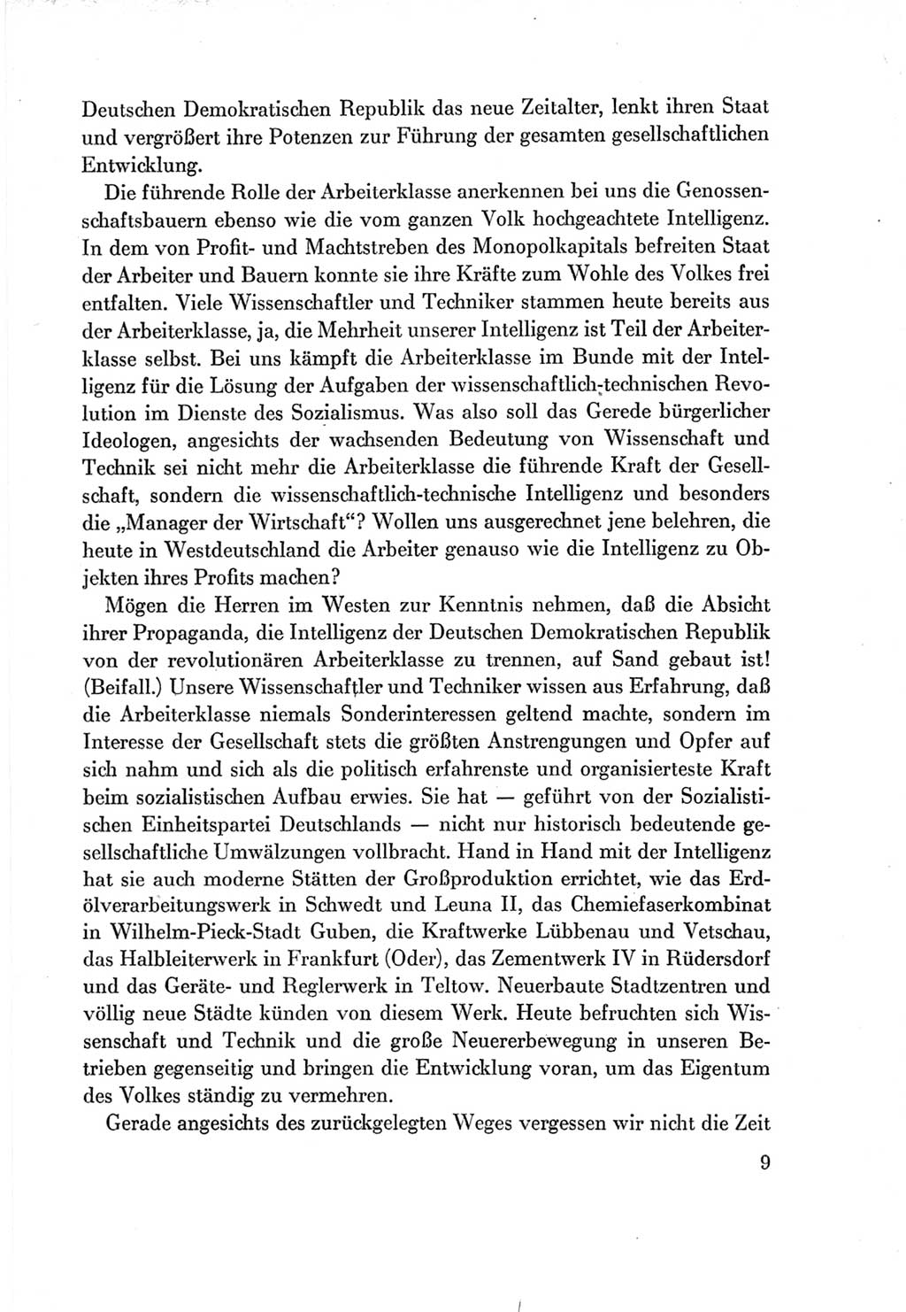 Protokoll der Verhandlungen des Ⅶ. Parteitages der Sozialistischen Einheitspartei Deutschlands (SED) [Deutsche Demokratische Republik (DDR)] 1967, Band Ⅱ, Seite 9 (Prot. Verh. Ⅶ. PT SED DDR 1967, Bd. Ⅱ, S. 9)