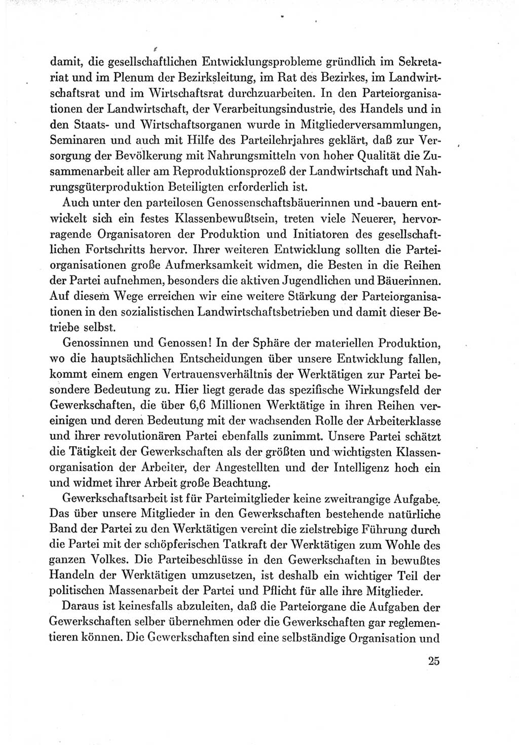 Protokoll der Verhandlungen des Ⅶ. Parteitages der Sozialistischen Einheitspartei Deutschlands (SED) [Deutsche Demokratische Republik (DDR)] 1967, Band Ⅱ, Seite 25 (Prot. Verh. Ⅶ. PT SED DDR 1967, Bd. Ⅱ, S. 25)