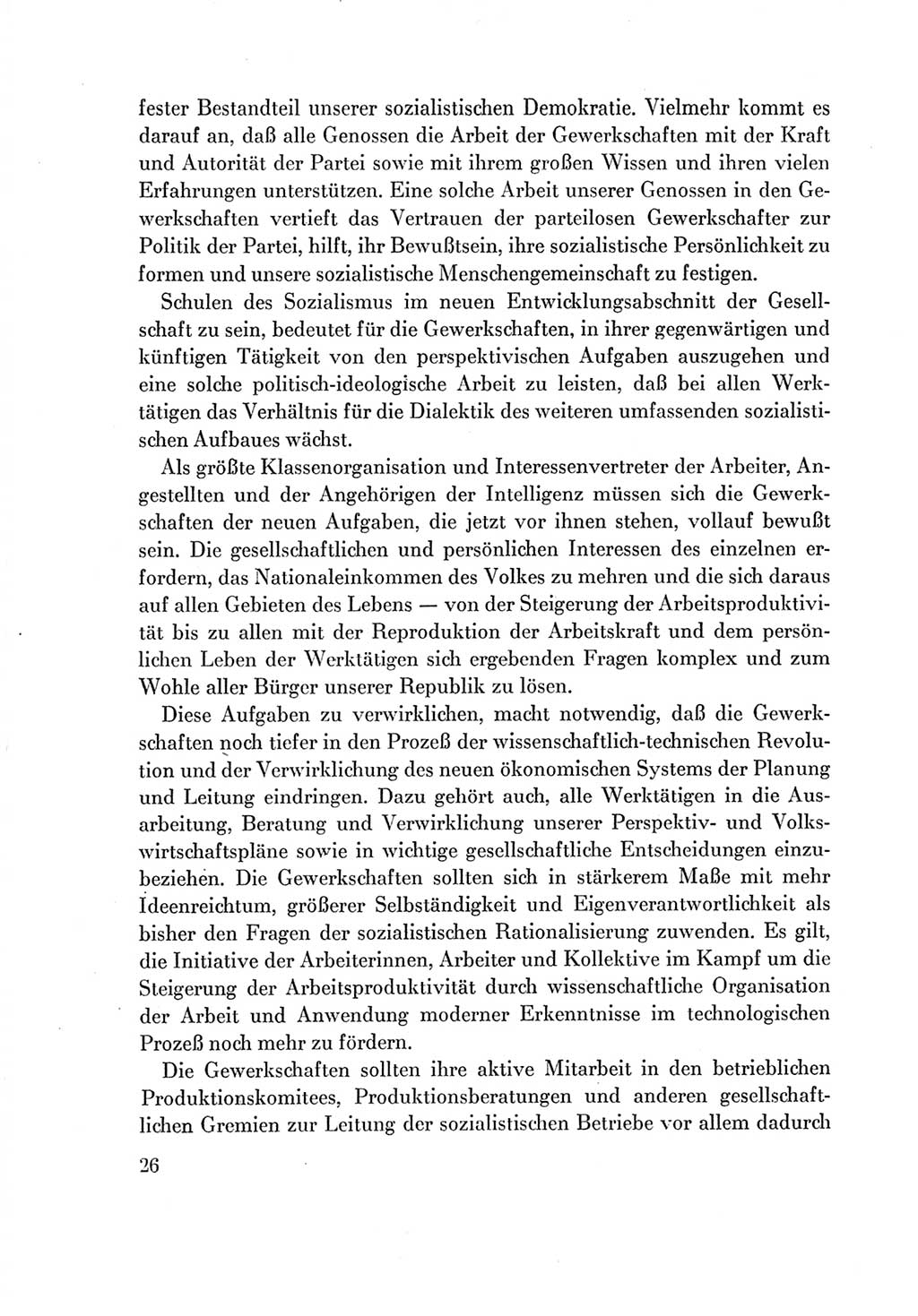 Protokoll der Verhandlungen des Ⅶ. Parteitages der Sozialistischen Einheitspartei Deutschlands (SED) [Deutsche Demokratische Republik (DDR)] 1967, Band Ⅱ, Seite 26 (Prot. Verh. Ⅶ. PT SED DDR 1967, Bd. Ⅱ, S. 26)