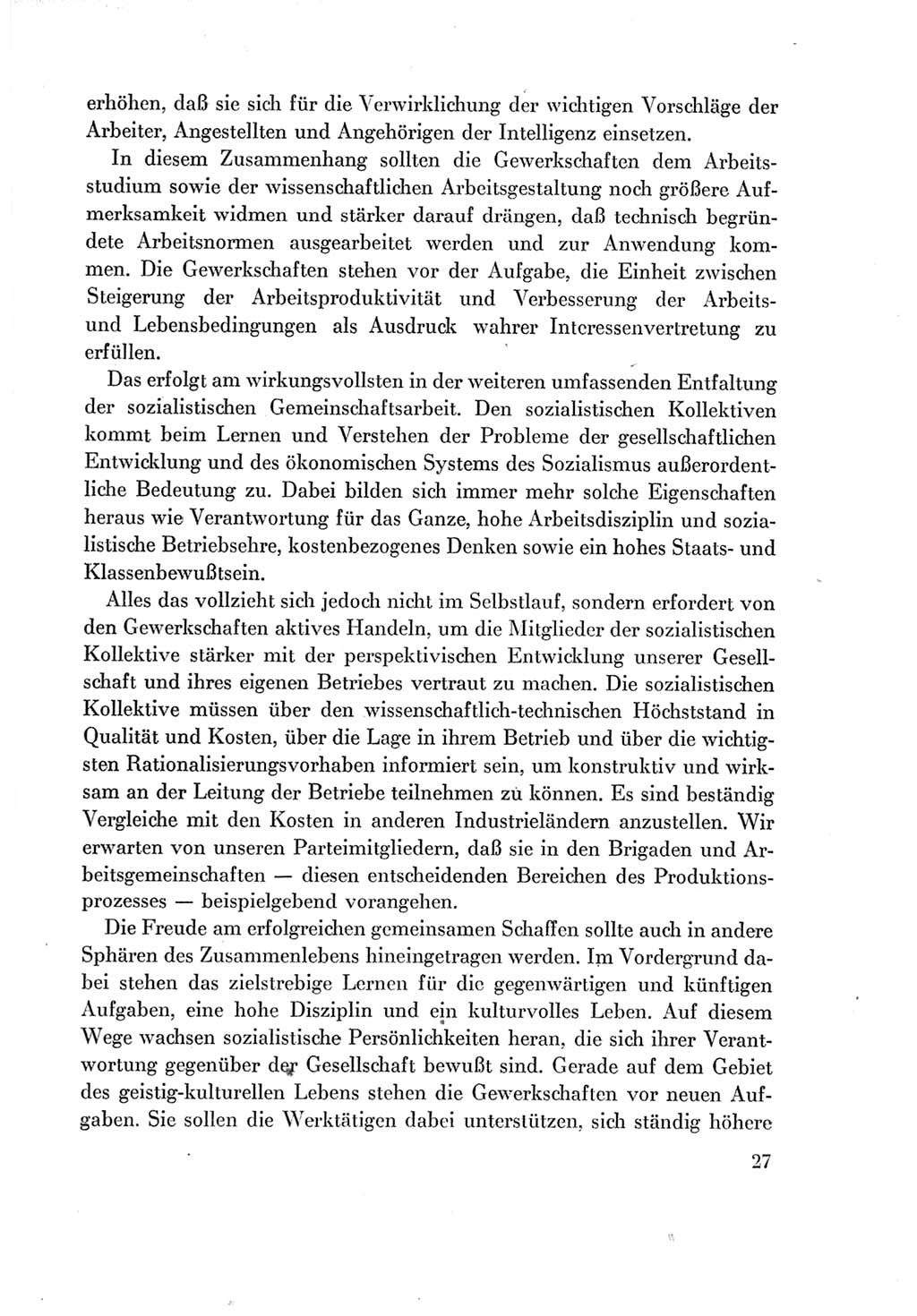 Protokoll der Verhandlungen des Ⅶ. Parteitages der Sozialistischen Einheitspartei Deutschlands (SED) [Deutsche Demokratische Republik (DDR)] 1967, Band Ⅱ, Seite 27 (Prot. Verh. Ⅶ. PT SED DDR 1967, Bd. Ⅱ, S. 27)