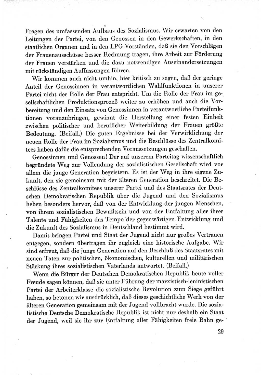 Protokoll der Verhandlungen des Ⅶ. Parteitages der Sozialistischen Einheitspartei Deutschlands (SED) [Deutsche Demokratische Republik (DDR)] 1967, Band Ⅱ, Seite 29 (Prot. Verh. Ⅶ. PT SED DDR 1967, Bd. Ⅱ, S. 29)