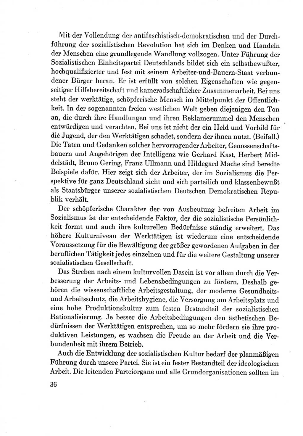 Protokoll der Verhandlungen des Ⅶ. Parteitages der Sozialistischen Einheitspartei Deutschlands (SED) [Deutsche Demokratische Republik (DDR)] 1967, Band Ⅱ, Seite 36 (Prot. Verh. Ⅶ. PT SED DDR 1967, Bd. Ⅱ, S. 36)
