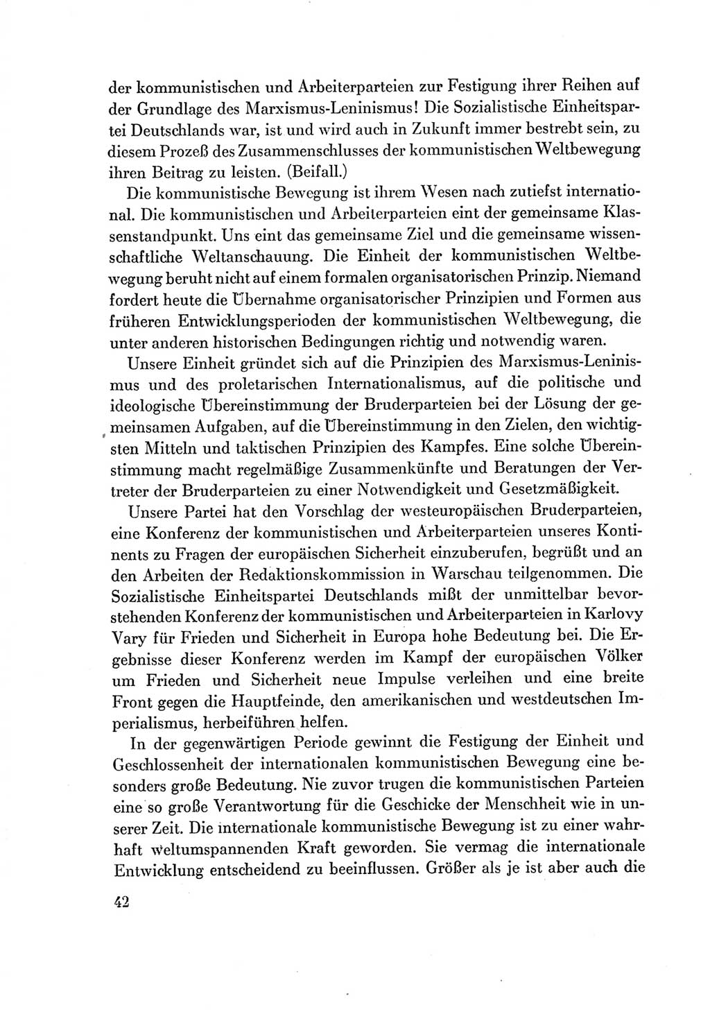 Protokoll der Verhandlungen des Ⅶ. Parteitages der Sozialistischen Einheitspartei Deutschlands (SED) [Deutsche Demokratische Republik (DDR)] 1967, Band Ⅱ, Seite 42 (Prot. Verh. Ⅶ. PT SED DDR 1967, Bd. Ⅱ, S. 42)