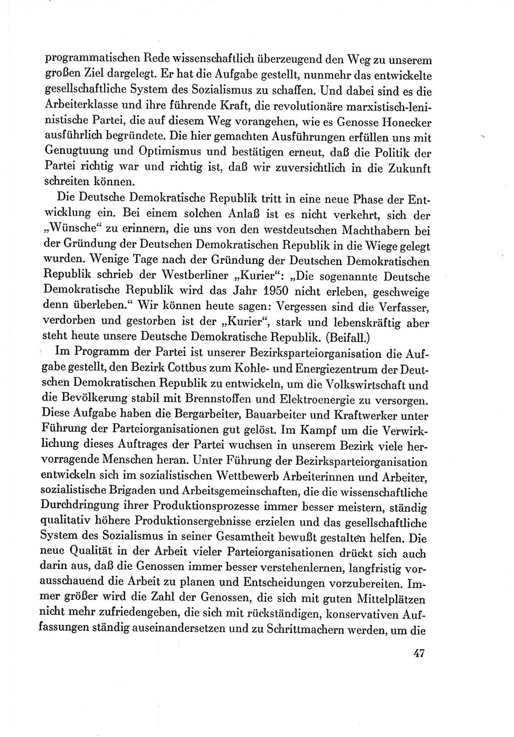 Protokoll der Verhandlungen des Ⅶ. Parteitages der Sozialistischen Einheitspartei Deutschlands (SED) [Deutsche Demokratische Republik (DDR)] 1967, Band Ⅱ, Seite 47 (Prot. Verh. Ⅶ. PT SED DDR 1967, Bd. Ⅱ, S. 47)