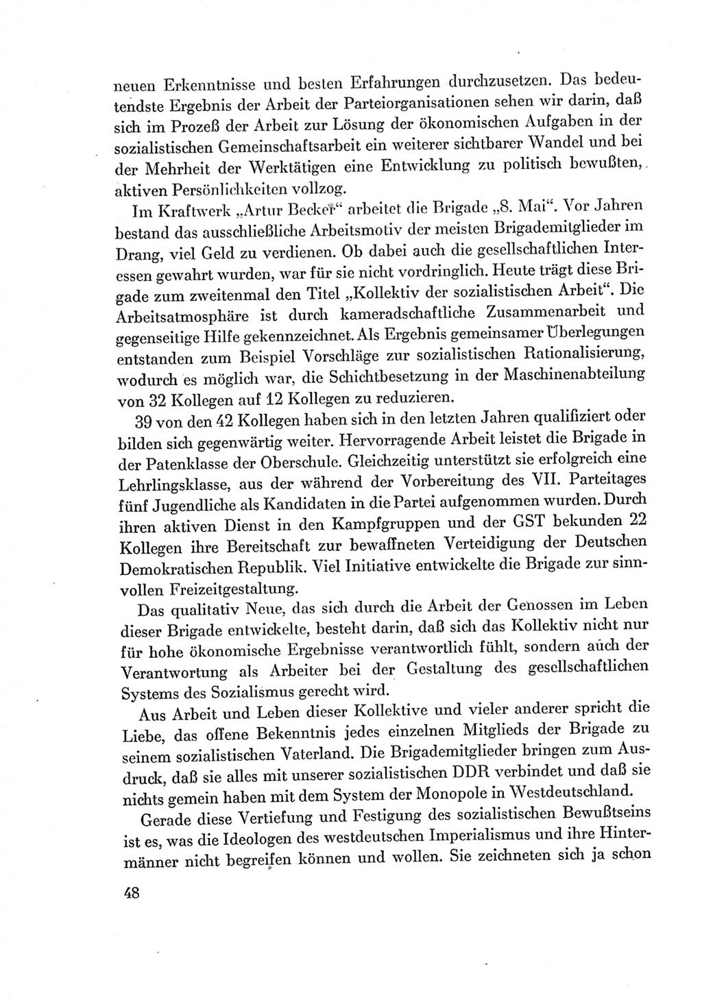 Protokoll der Verhandlungen des Ⅶ. Parteitages der Sozialistischen Einheitspartei Deutschlands (SED) [Deutsche Demokratische Republik (DDR)] 1967, Band Ⅱ, Seite 48 (Prot. Verh. Ⅶ. PT SED DDR 1967, Bd. Ⅱ, S. 48)