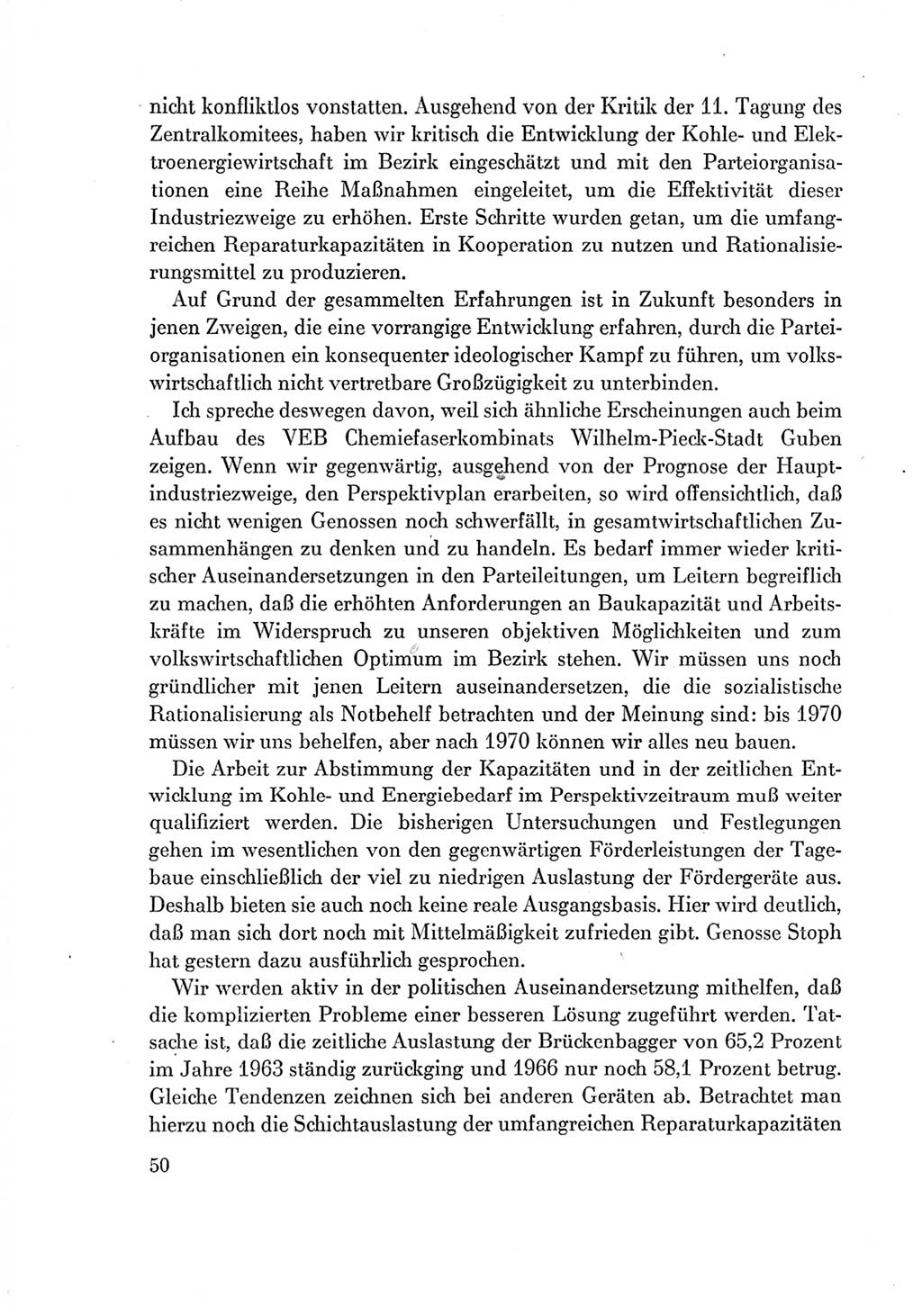 Protokoll der Verhandlungen des Ⅶ. Parteitages der Sozialistischen Einheitspartei Deutschlands (SED) [Deutsche Demokratische Republik (DDR)] 1967, Band Ⅱ, Seite 50 (Prot. Verh. Ⅶ. PT SED DDR 1967, Bd. Ⅱ, S. 50)